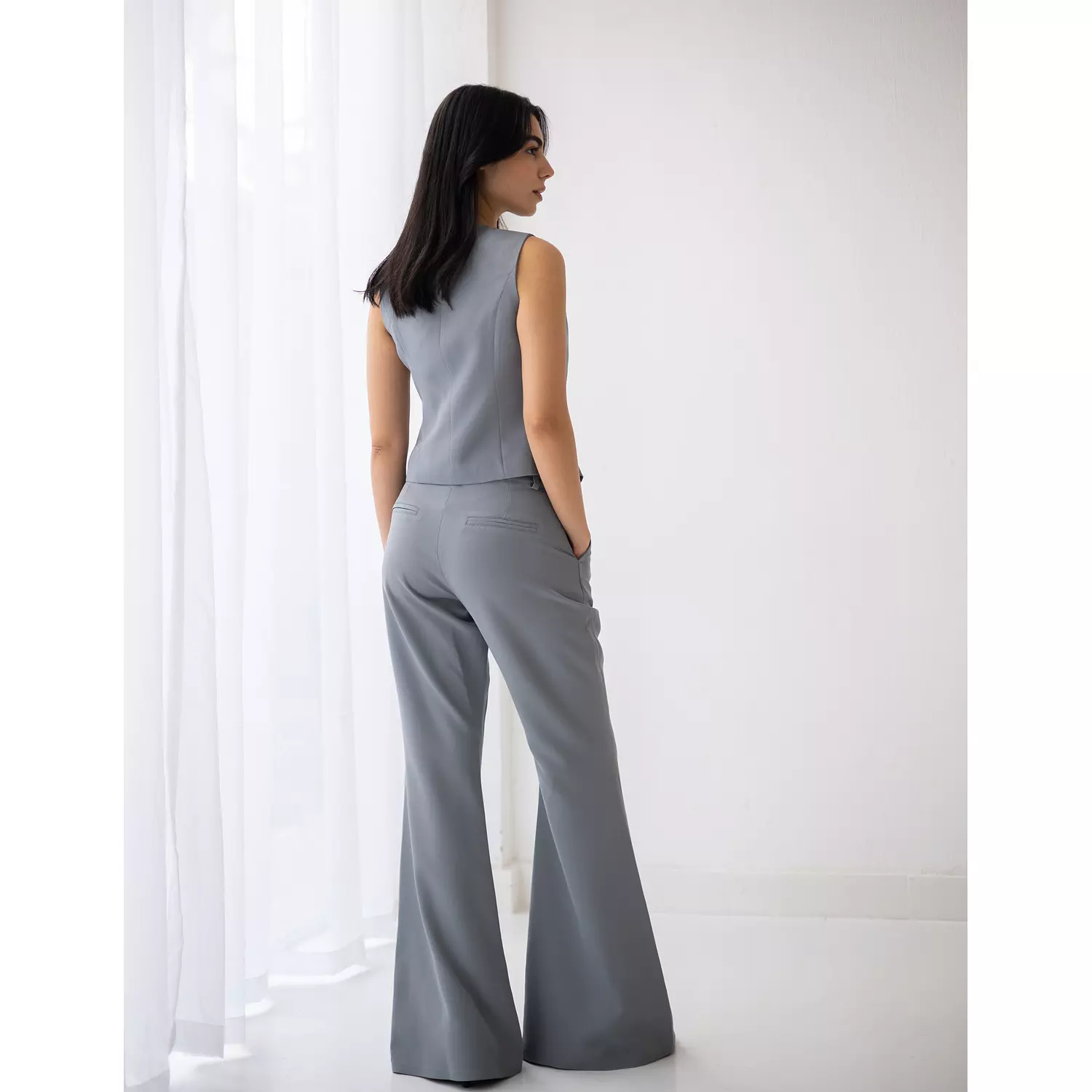  Iron gray flare pants   1