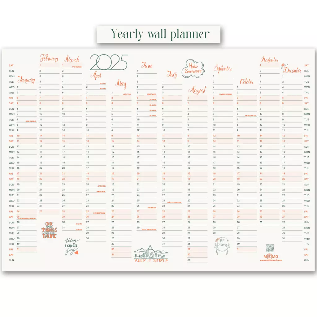 Yearly planner  2025 