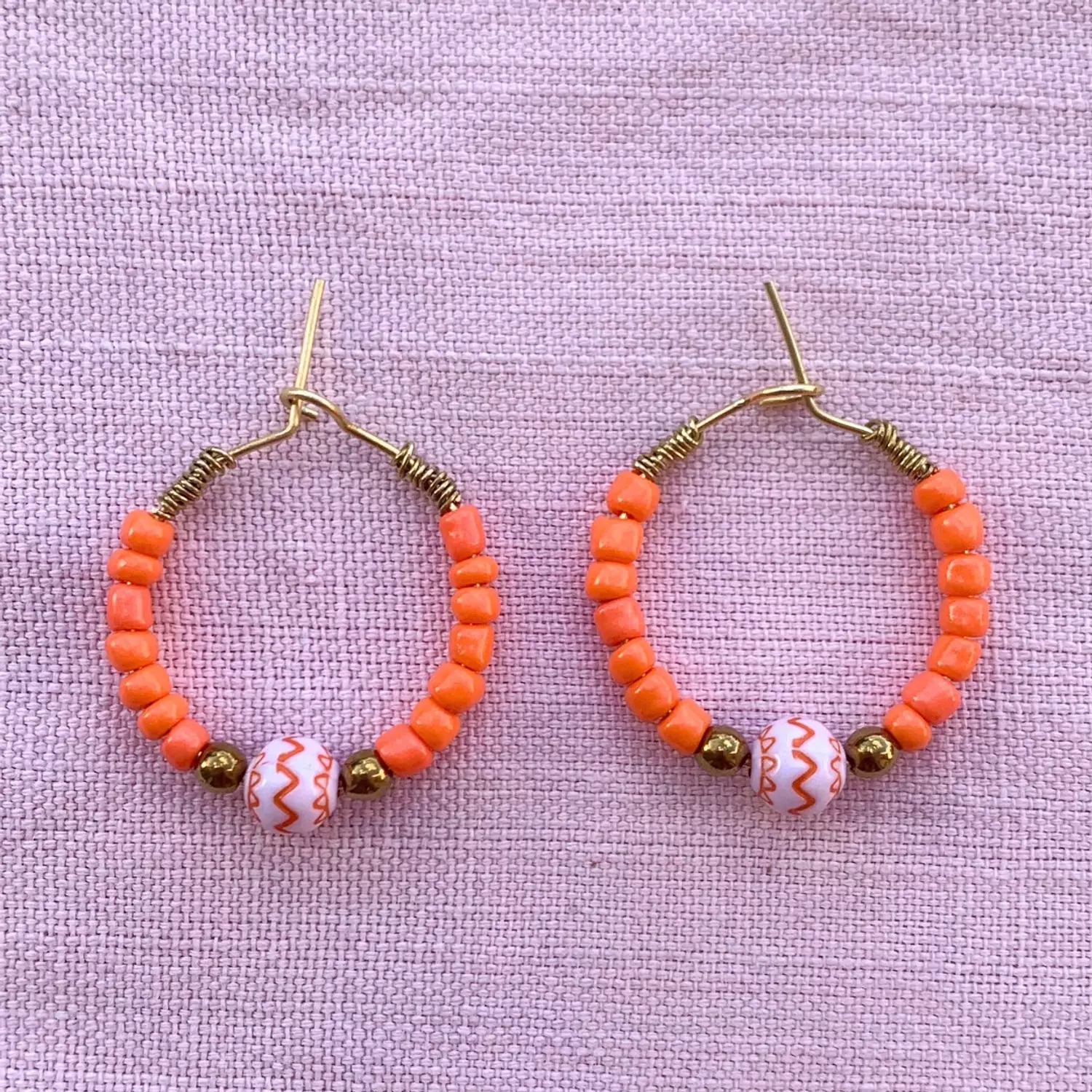 Beady hoop Earrings 2