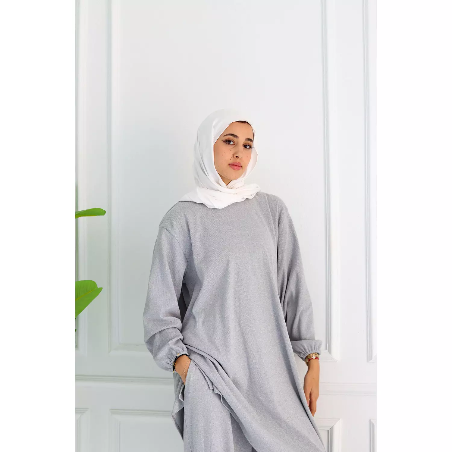 Light Grey Set Tunic & Pants 10