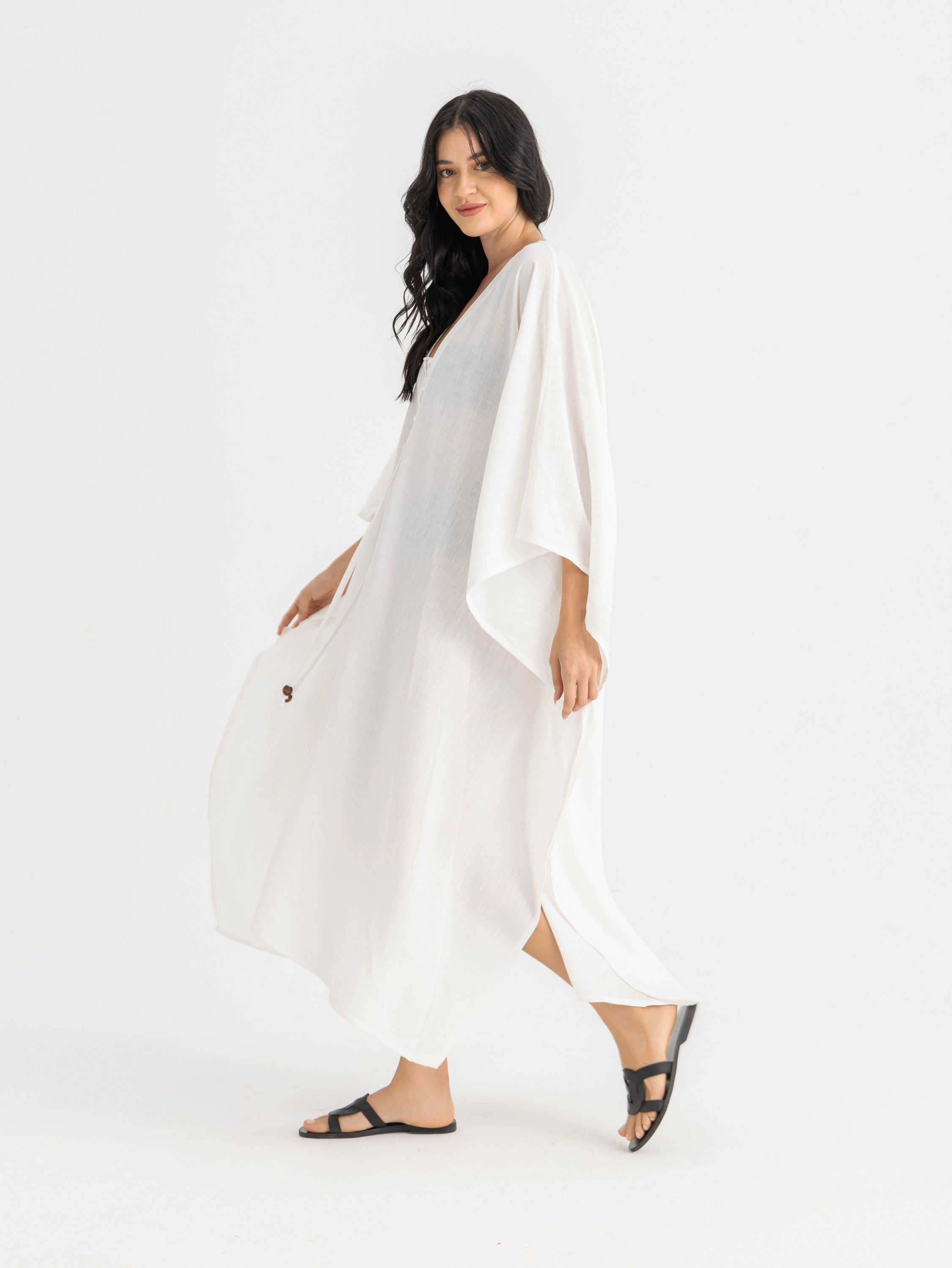 The VOUVA maxi linen kaftan  5