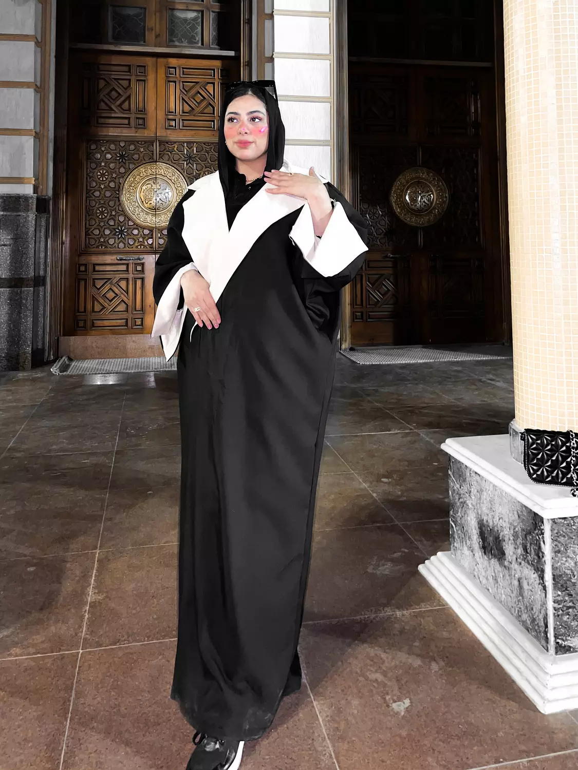 Black & Beige Blazer Kaftan 4