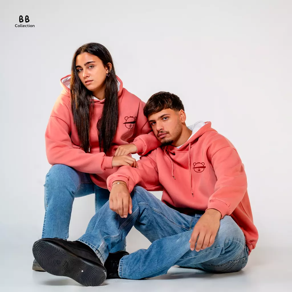 Pink unisex hoodie 