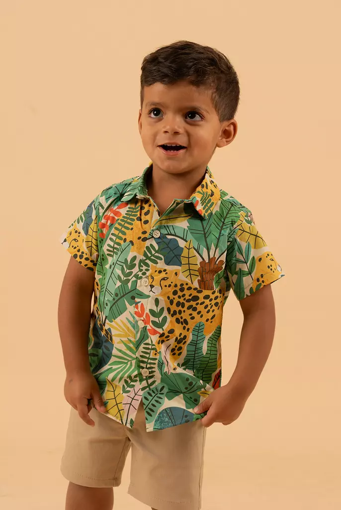 Jungle Print Poplin Shirt