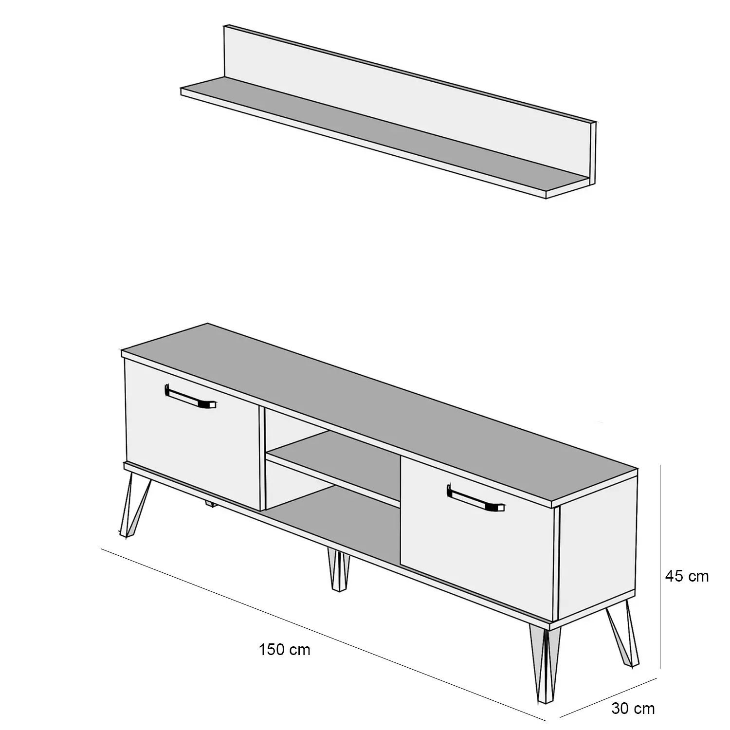 LCD Table 150x30x45 cm - Artco.lcd087 12