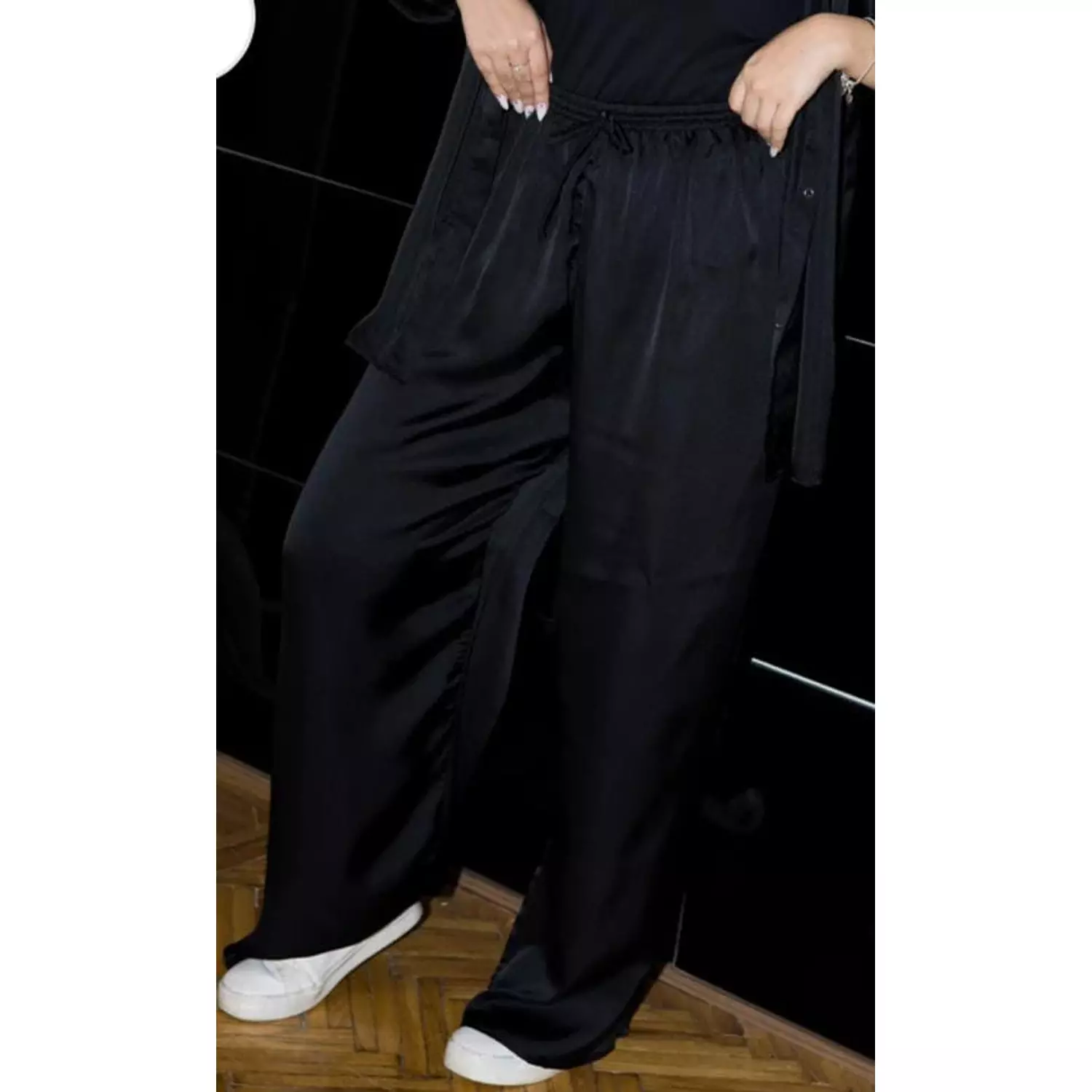  Satin pants - black hover image