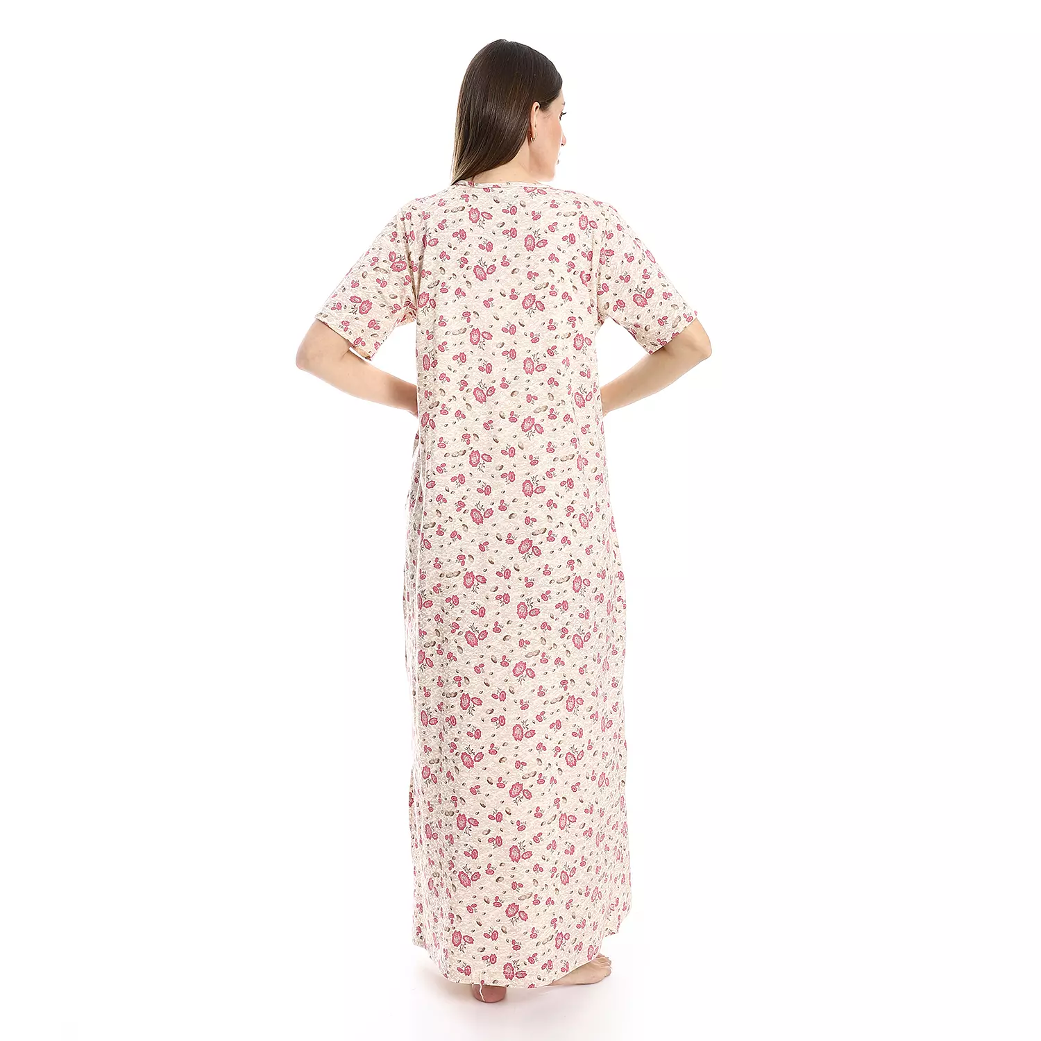 Women Nightgown Floral Pattern - 2488 - Rose 2