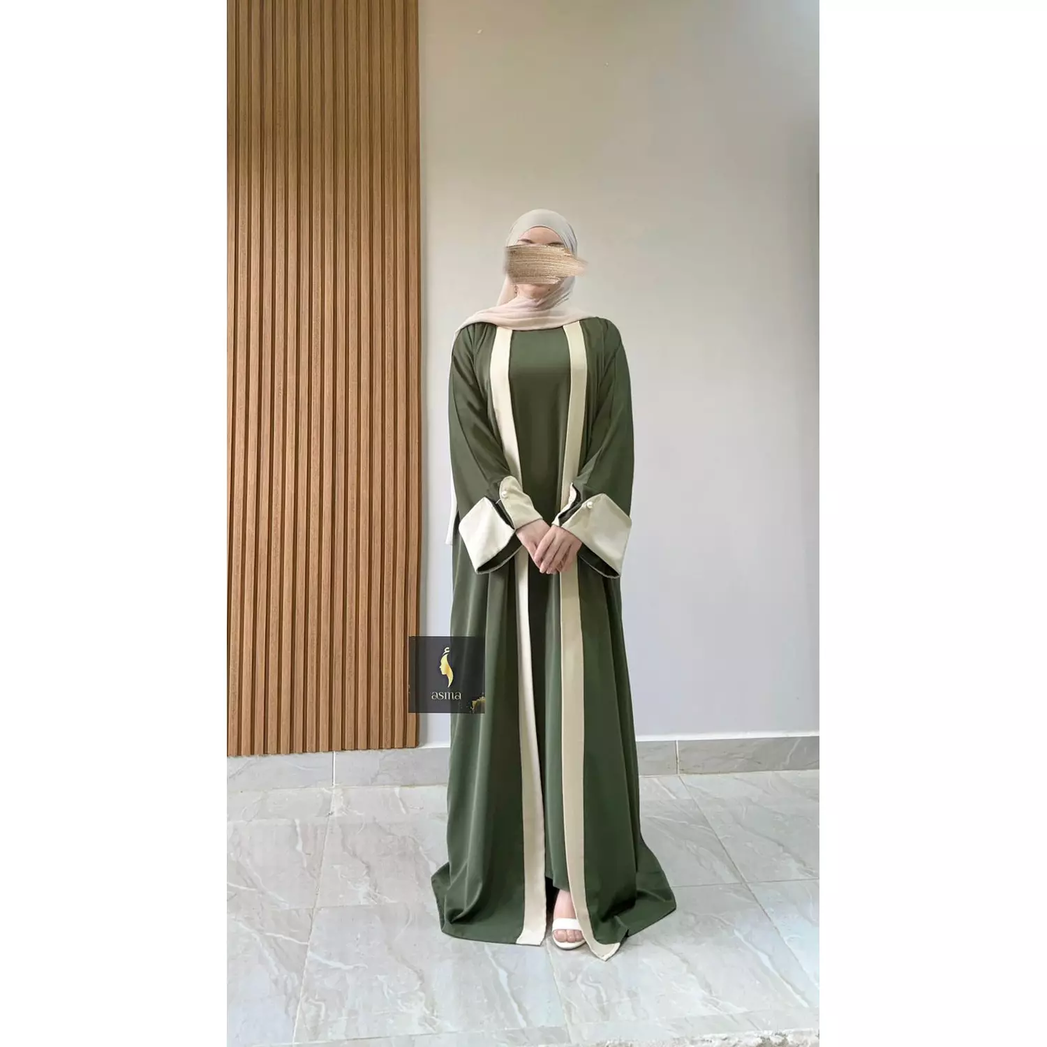 Olive Asma Abaya hover image