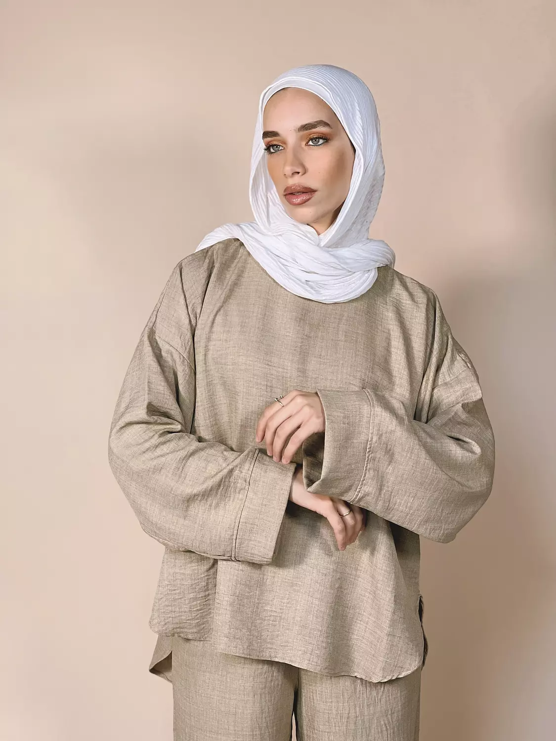 Beige Basic Linen Set 2