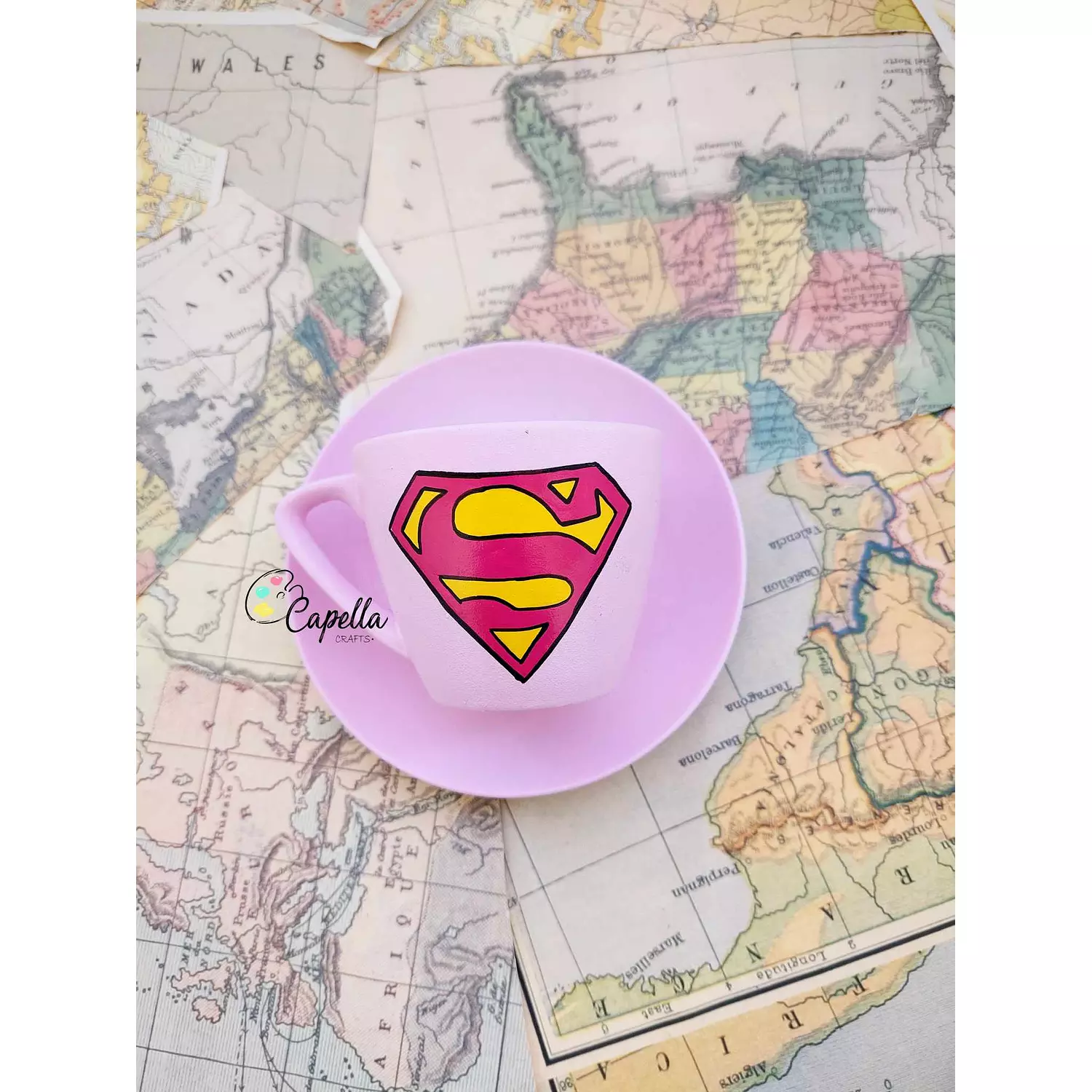 pink superwoman cup hover image