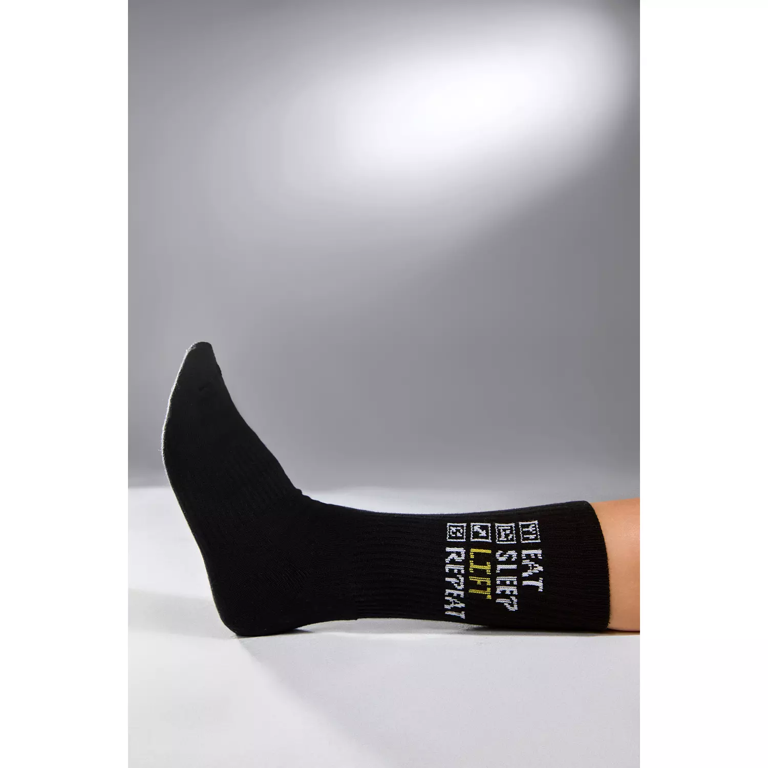 “EAT - SLEEP - LIFT - REPEAT” SOCK  IN BLACK 5