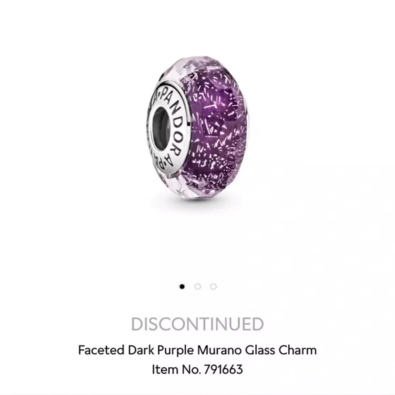 Purple Murano Glass Charm hover image