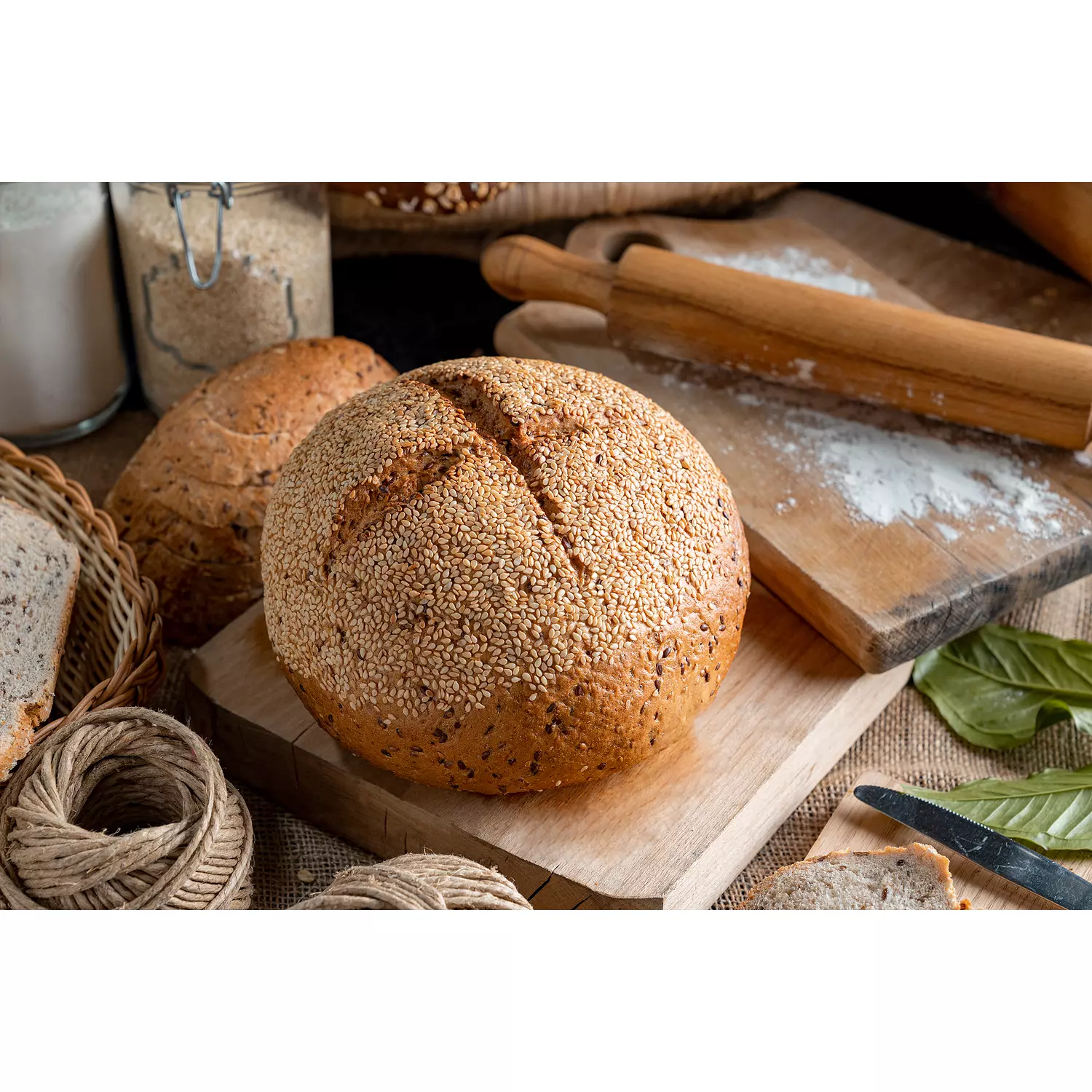 Flaxseed & Roasted Sesame Bread 1