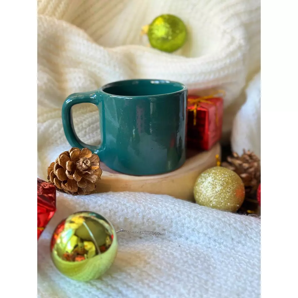 Xmas green small mug