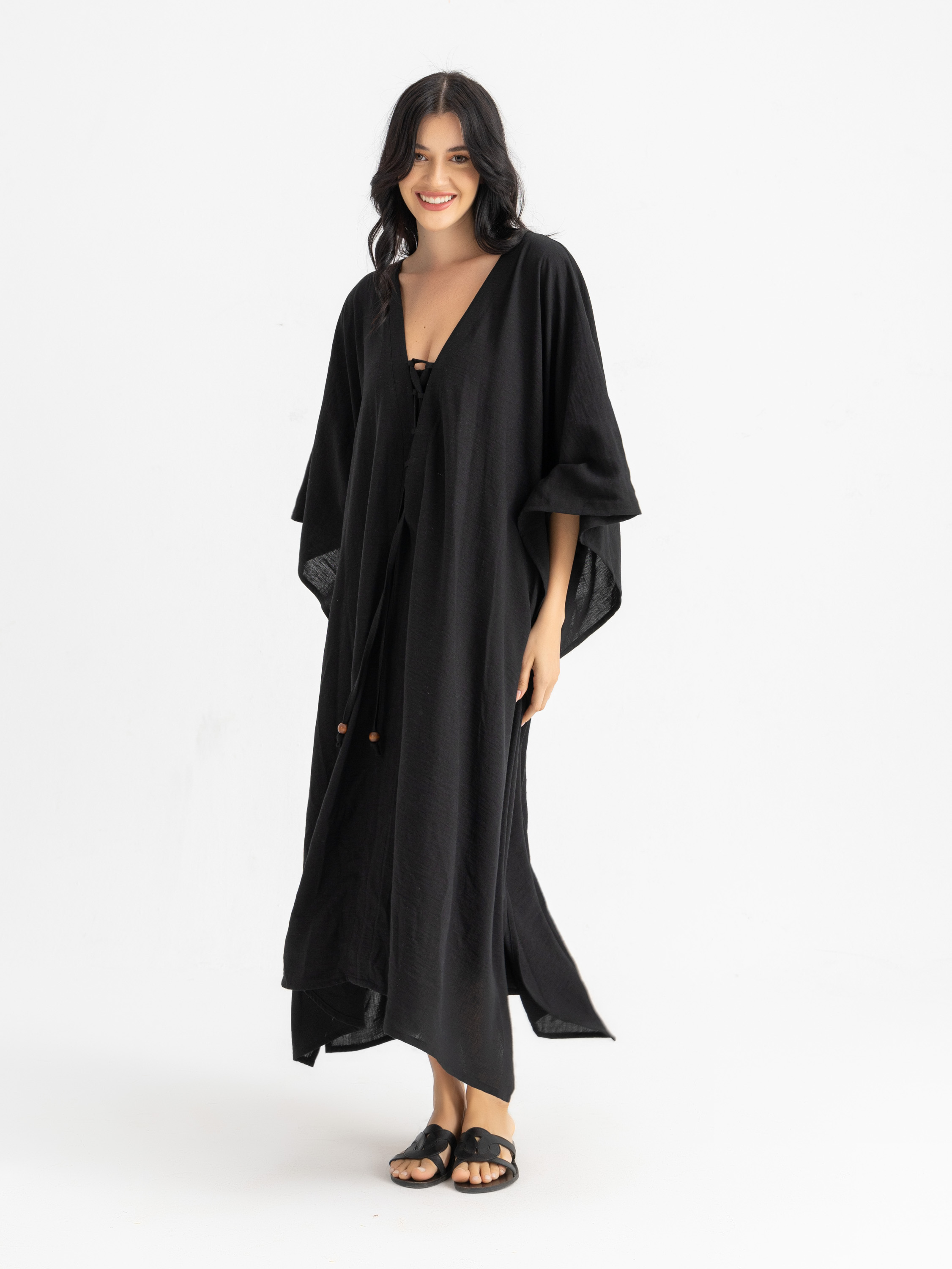 The VOUVA maxi linen kaftan  3