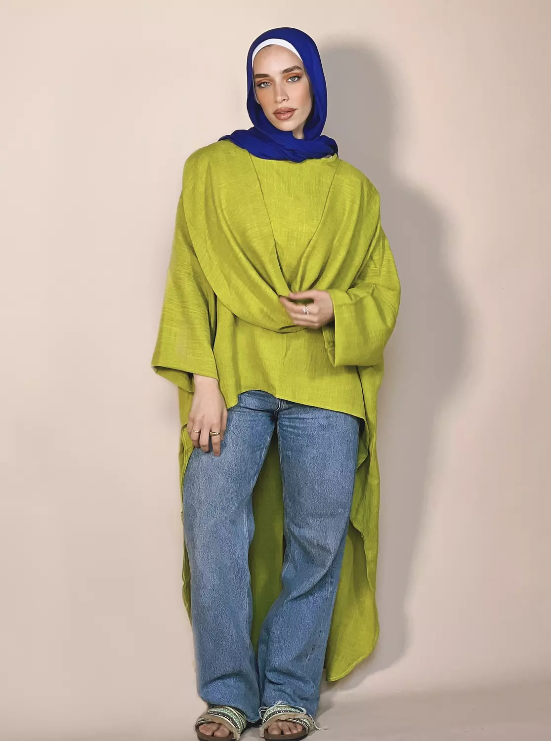 Lime Drape Tunic  3