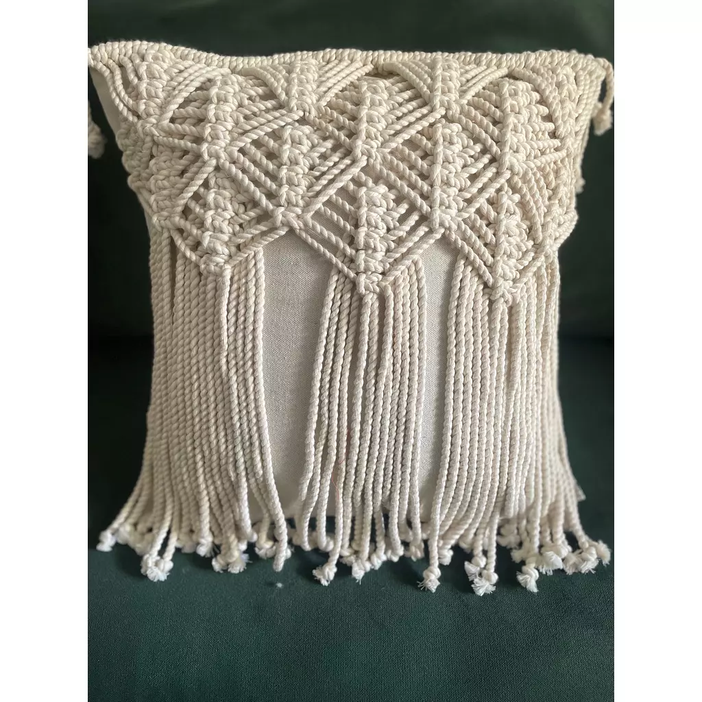 Spike Cotton Macrame Cushion     