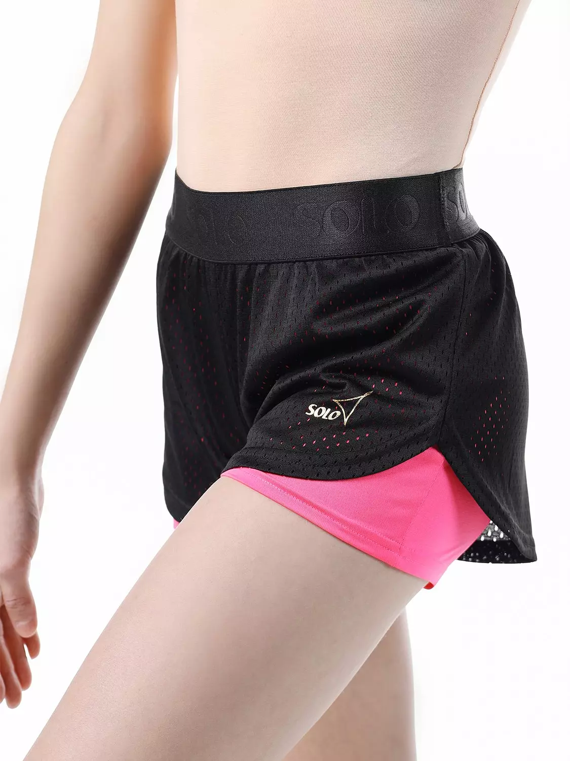 Solo - Double Shorts with Mesh Top Layer 2