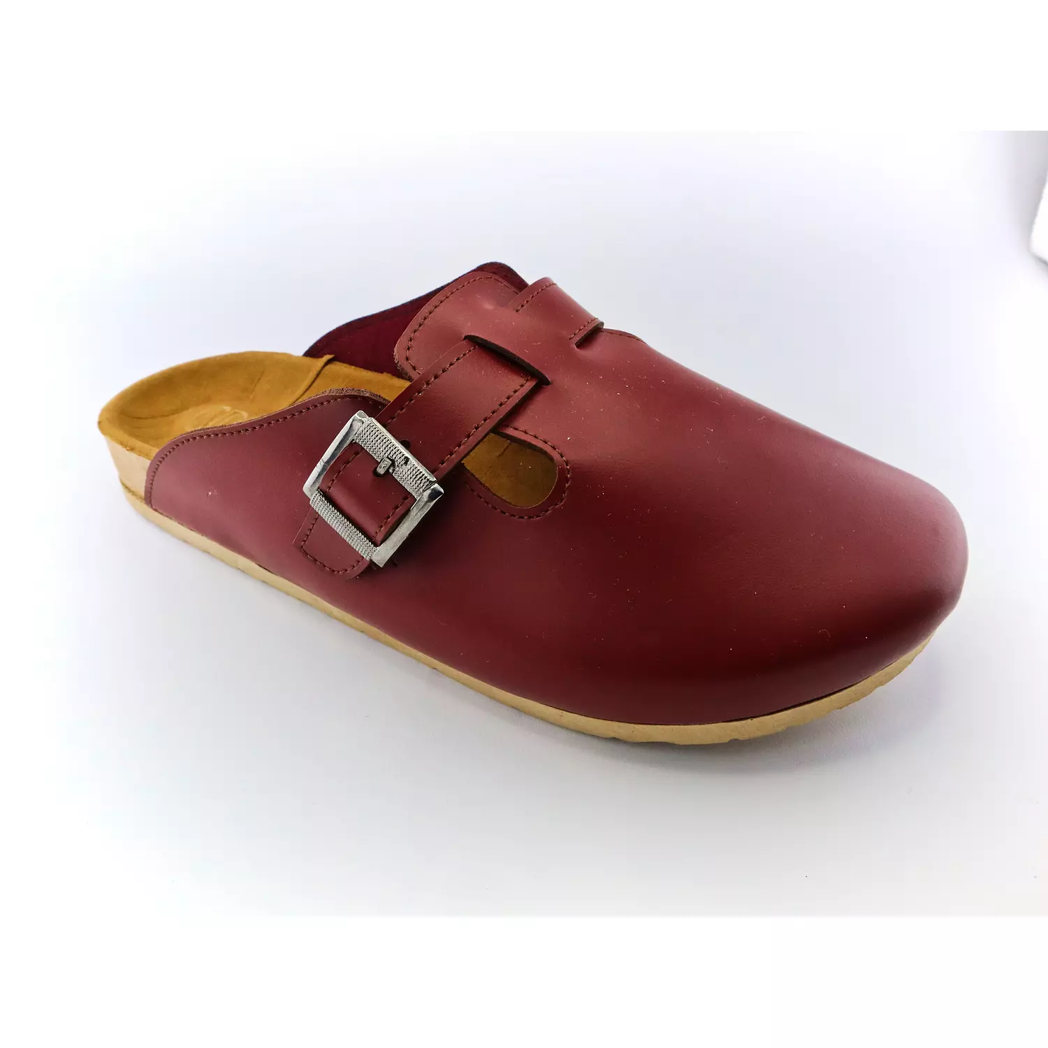 Leather clogs - Burgundy 5