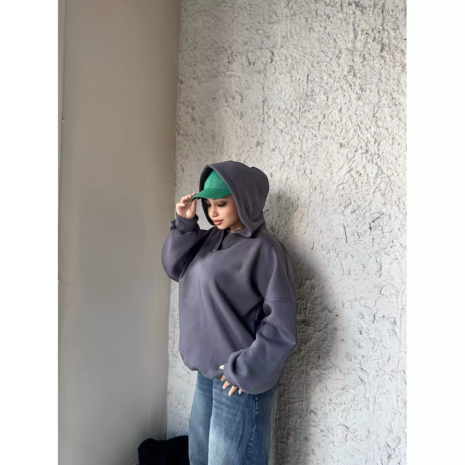 ‏Deep Berry (Dark Berry) Oversized Hoodie 2