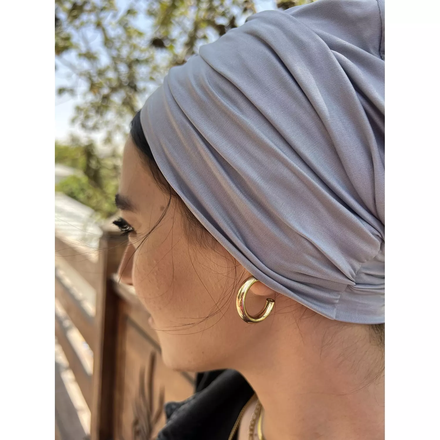 The light grey turban hover image