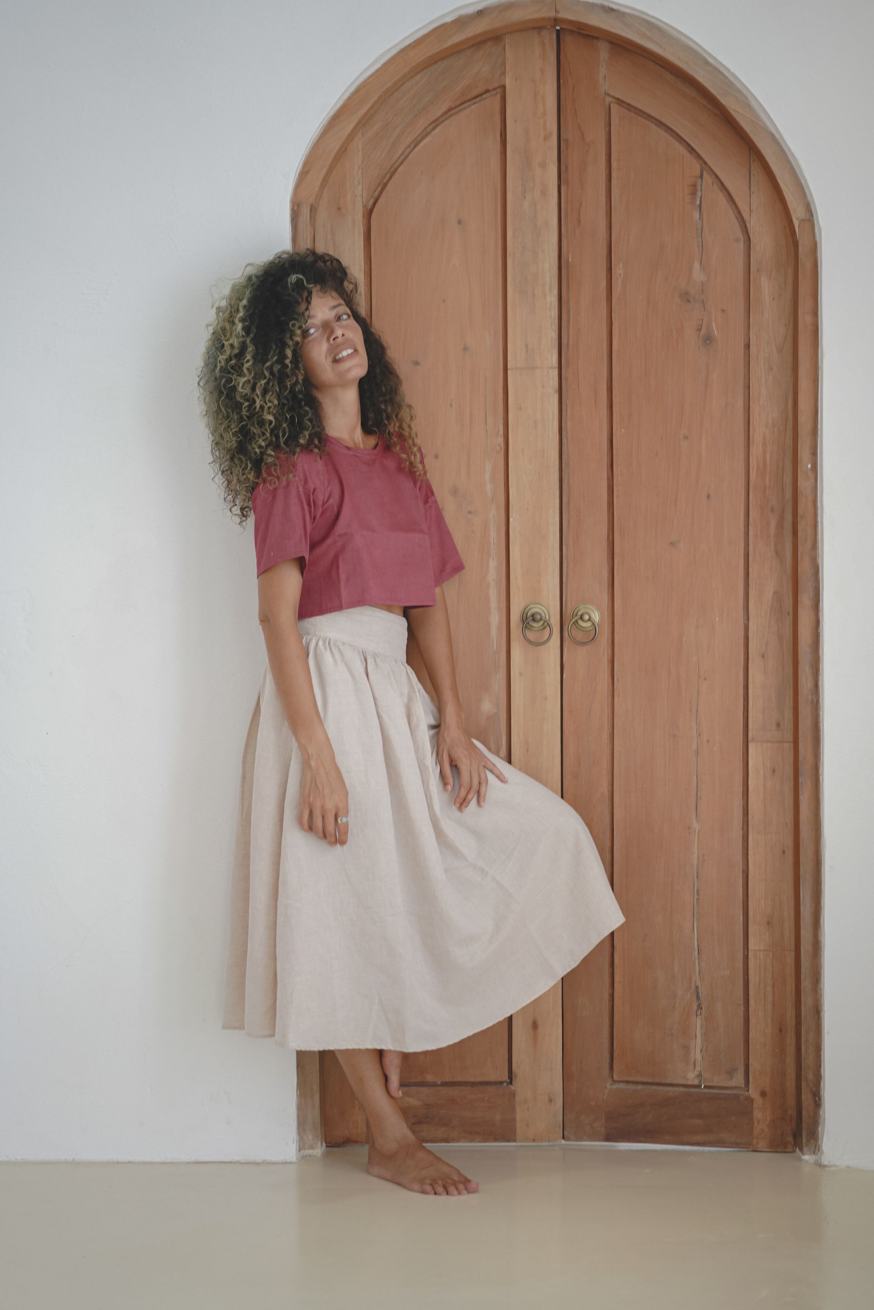 Lena Skirt Cotton Linen Blend 6