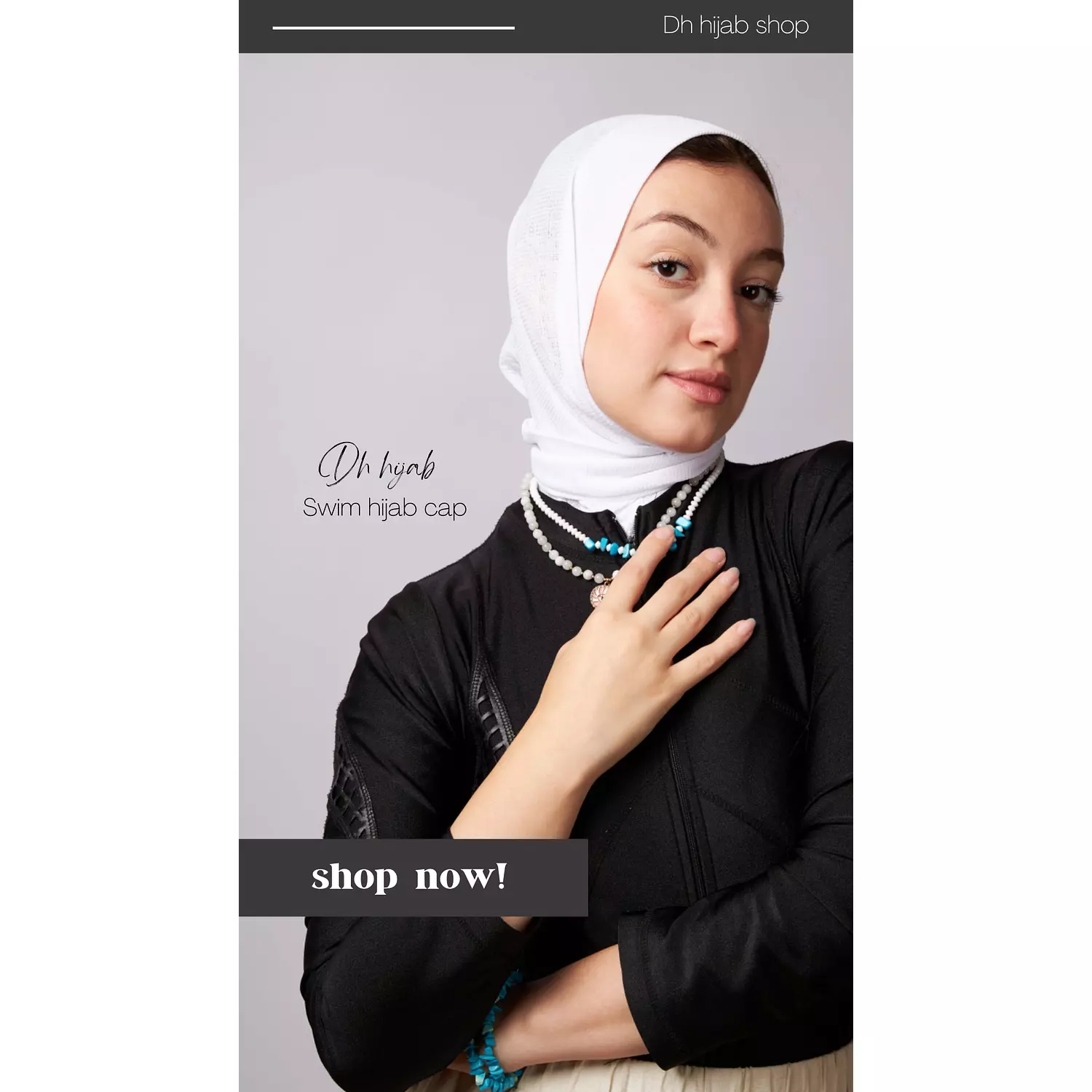   WHITE BEACH HIJAB CAP hover image