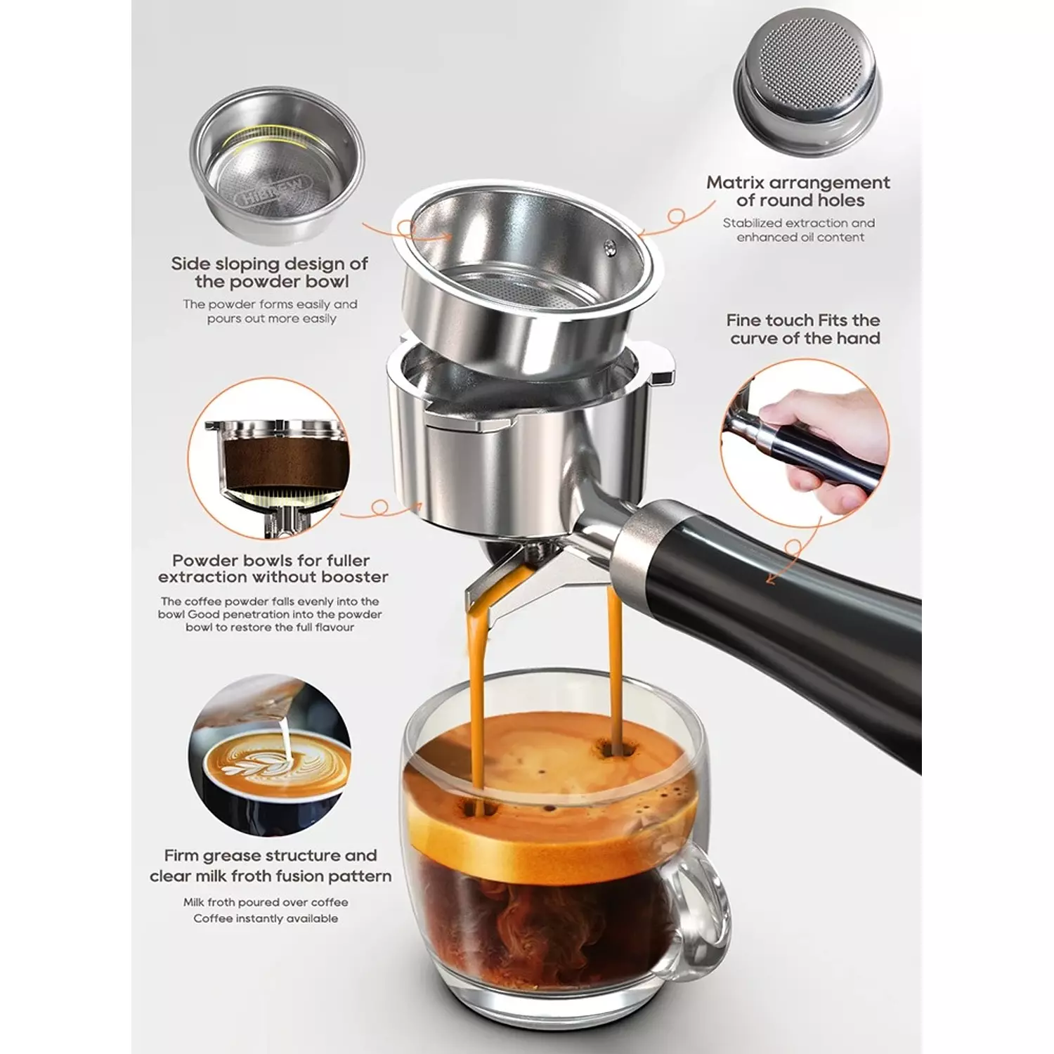 H10B 20 bar Espresso maker 3