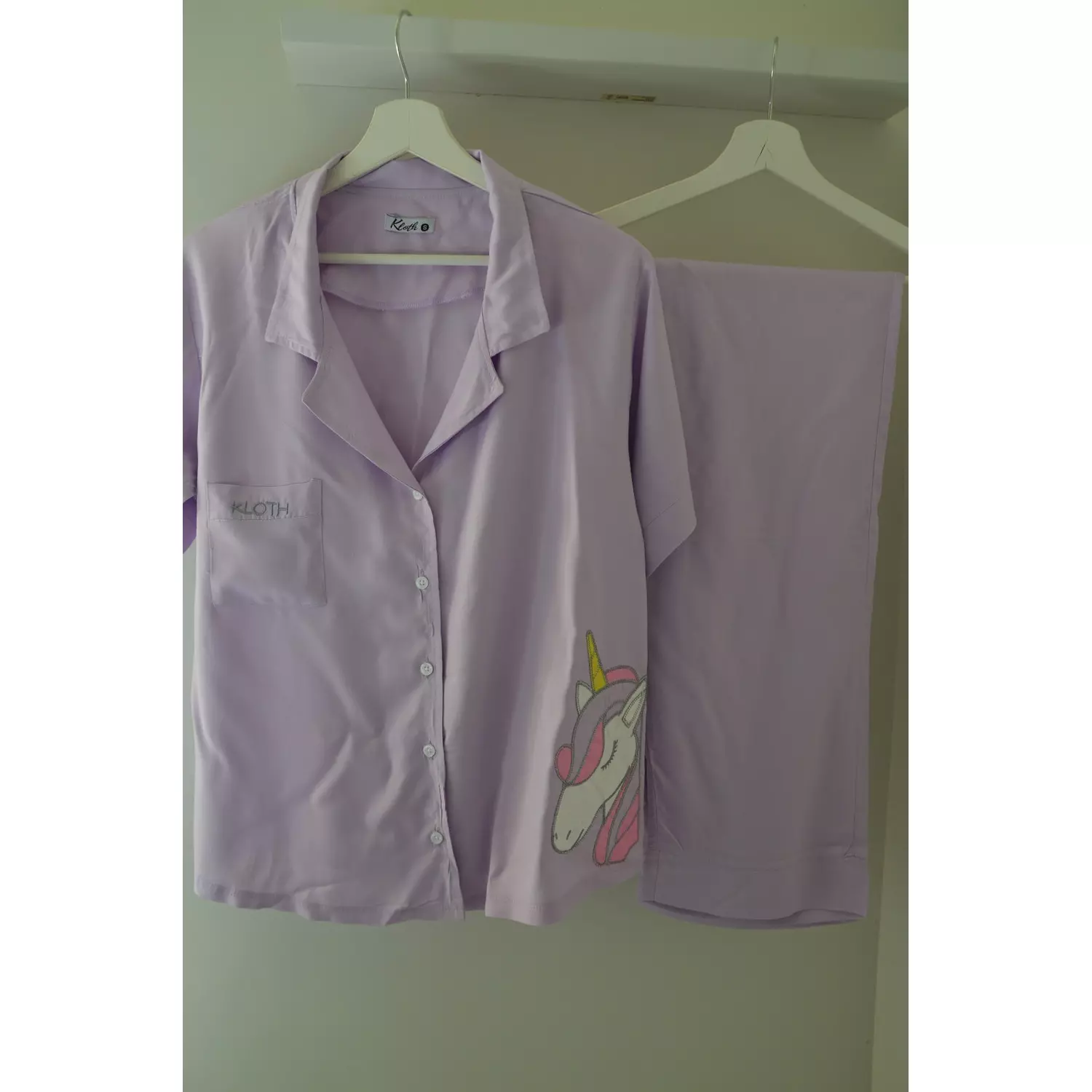 purple unicorn summer pajamas 1