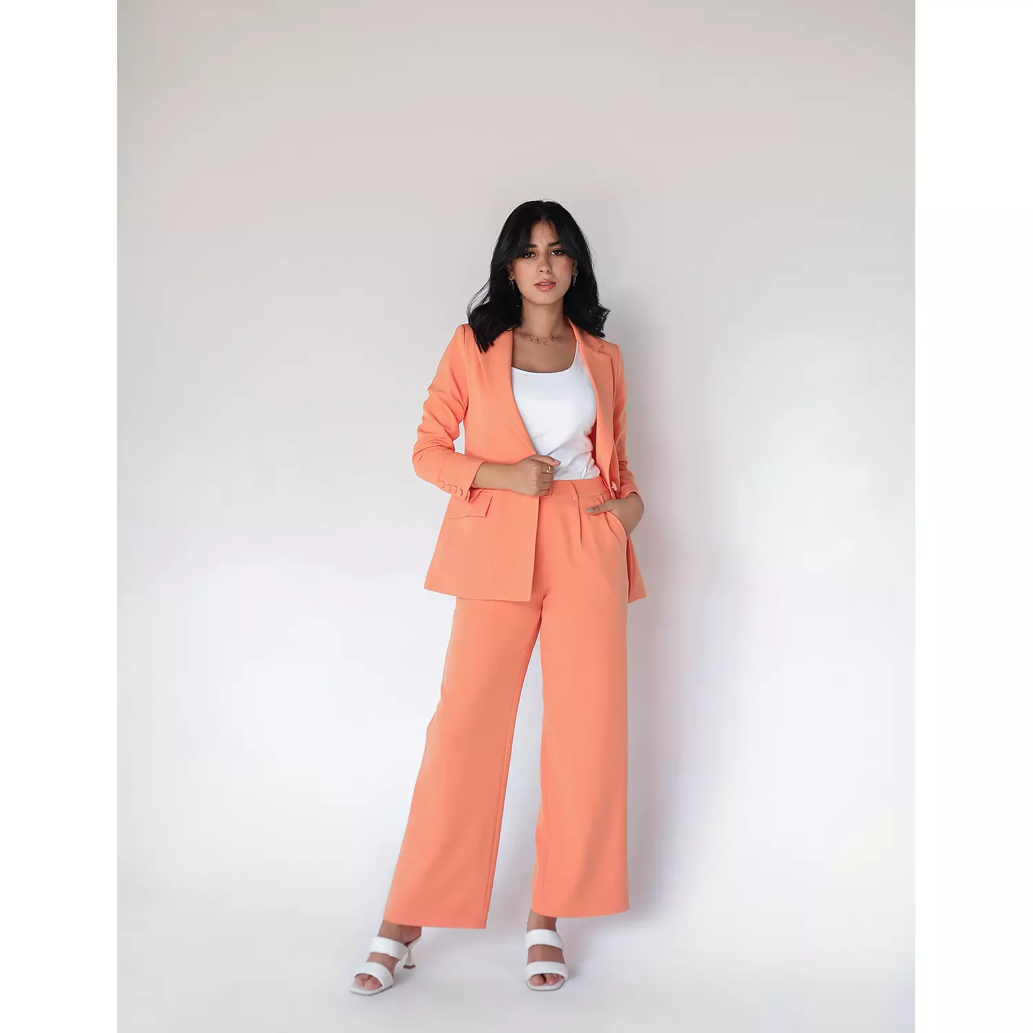 Melon Wide-leg Straight Mid Pants 6