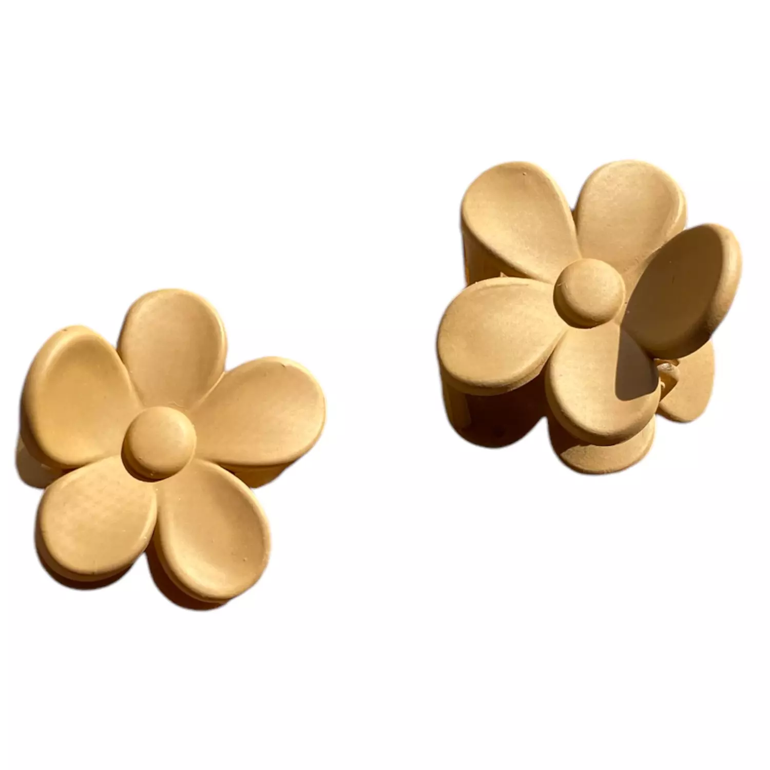 Mini Brown Flower Claws - 2 Pc Set hover image