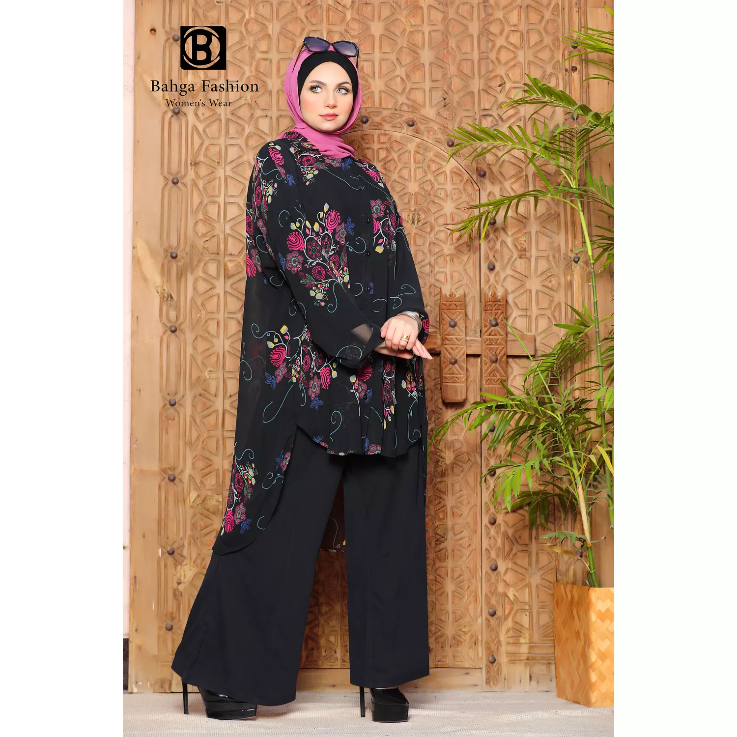 chiffon floral Tunic.. code 8091 1