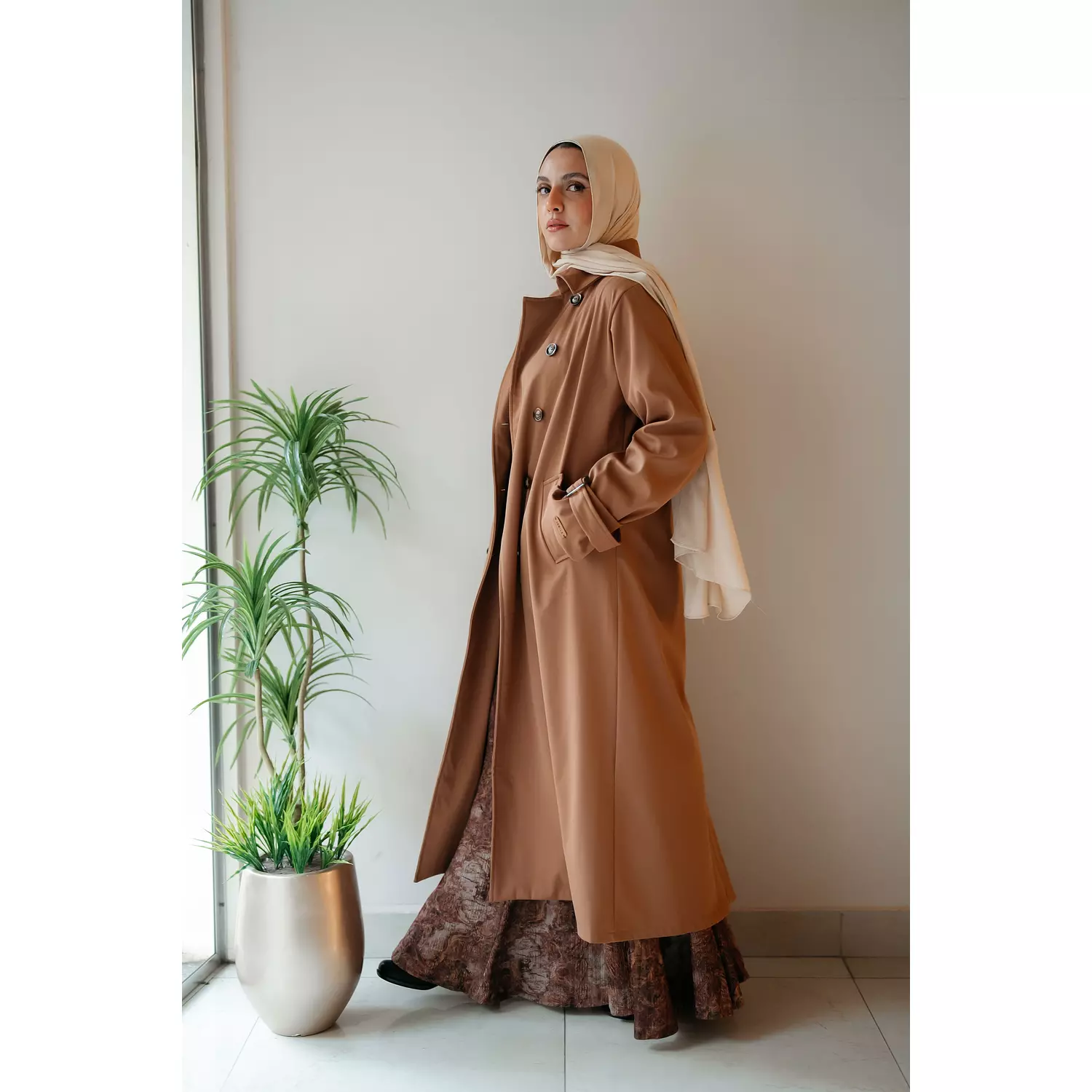  6-Buttons Long Trench Coat 32