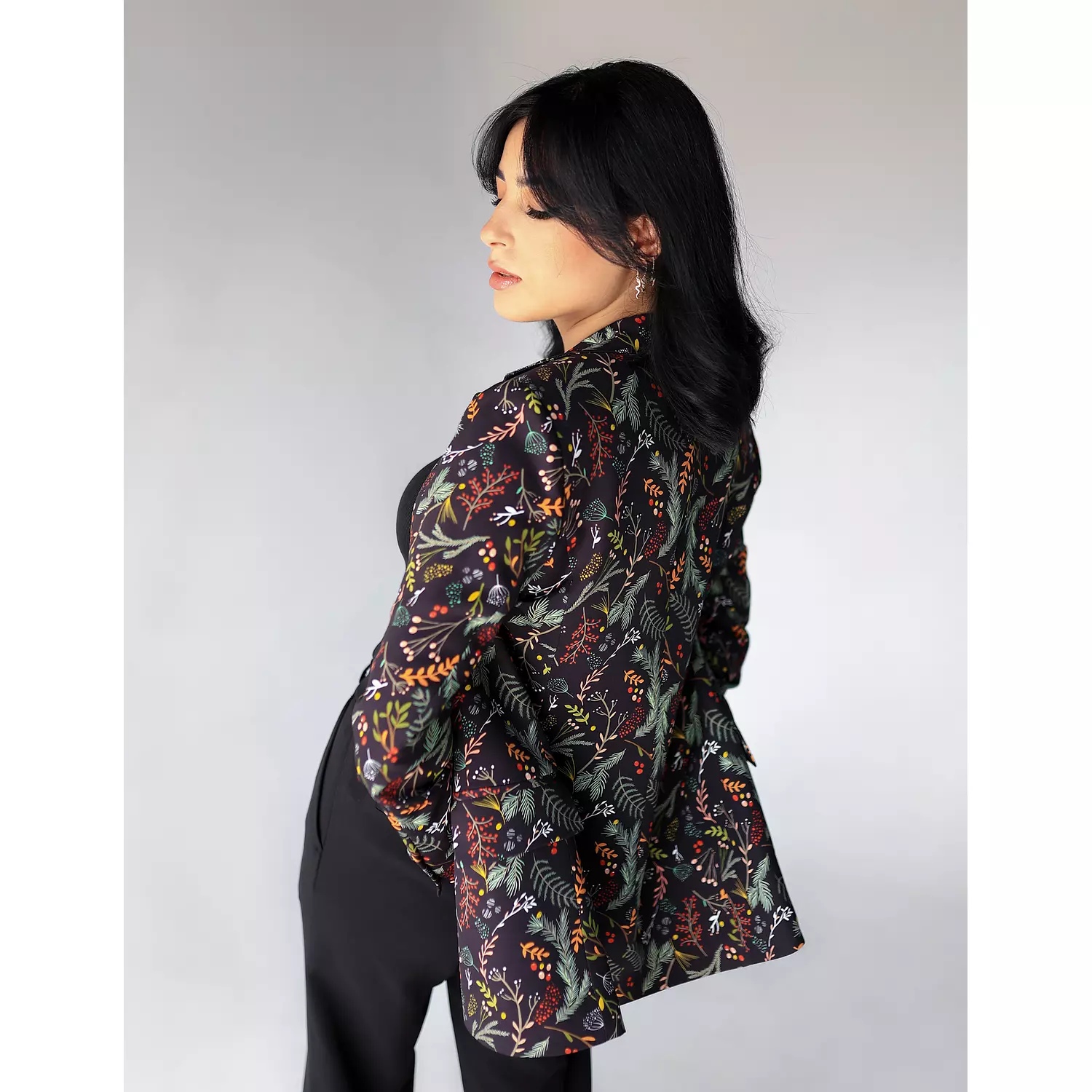 Abstract Printed Blazer 7