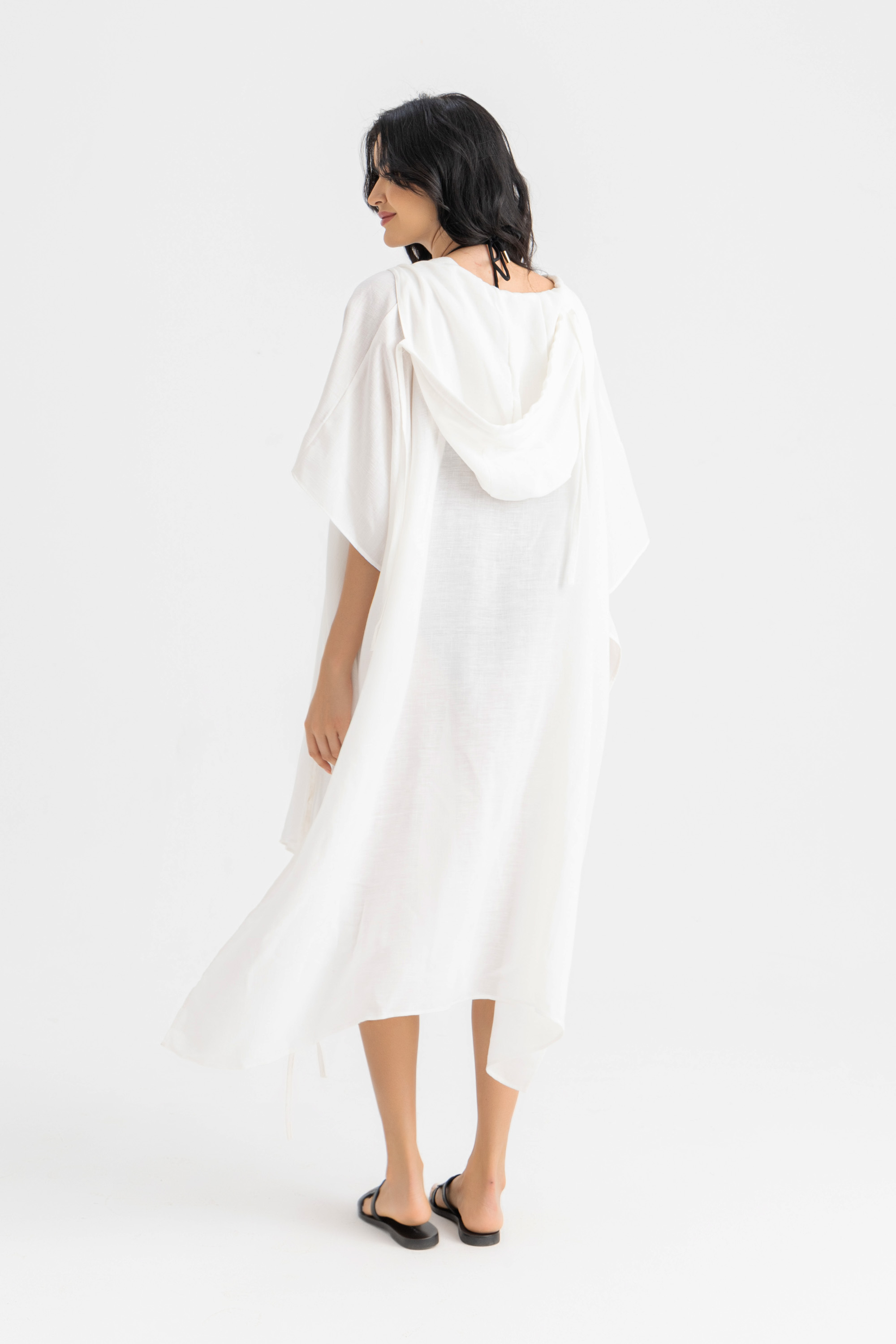 The HILDA linen hooded cape 2