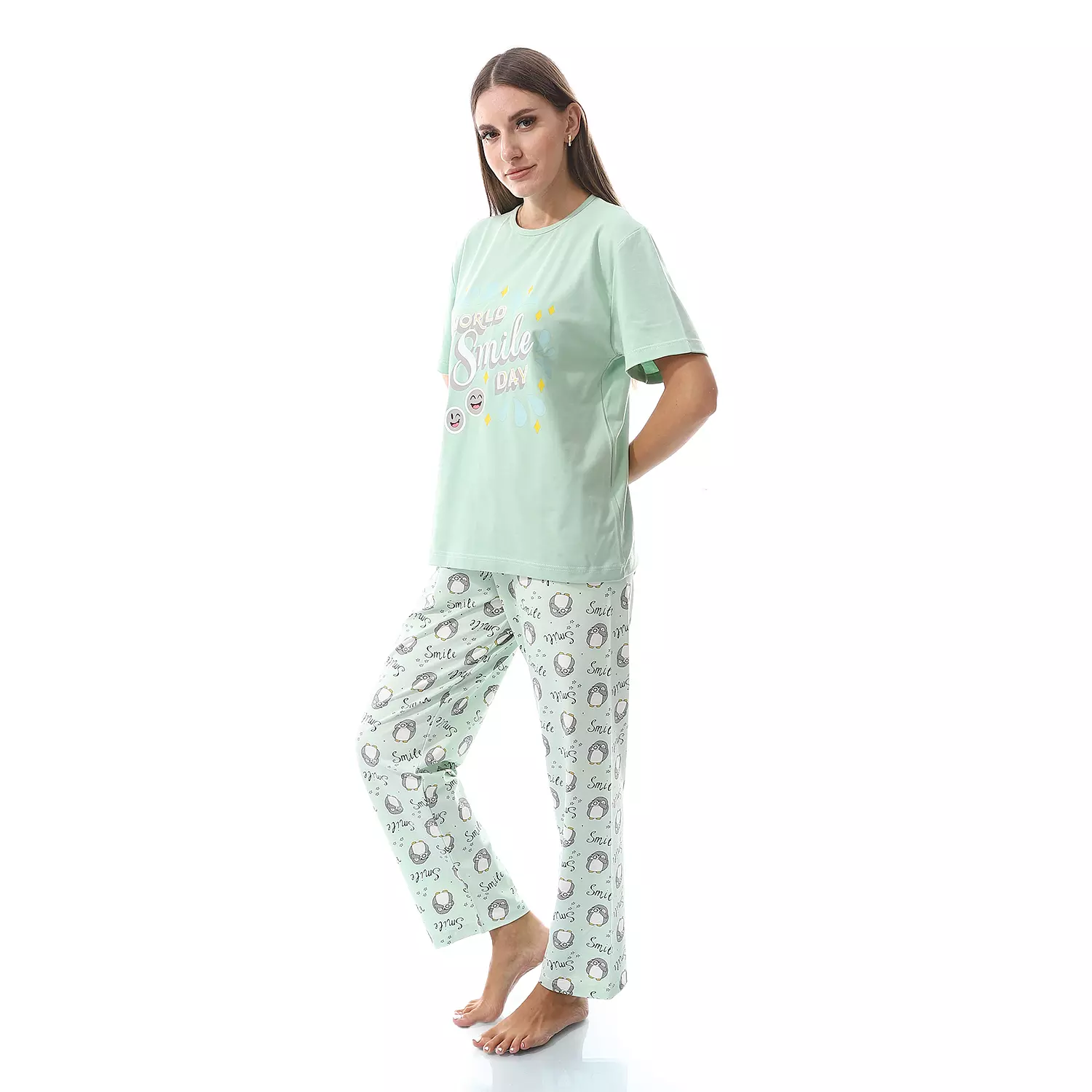 Women Smile Pj - 2475 - Green hover image