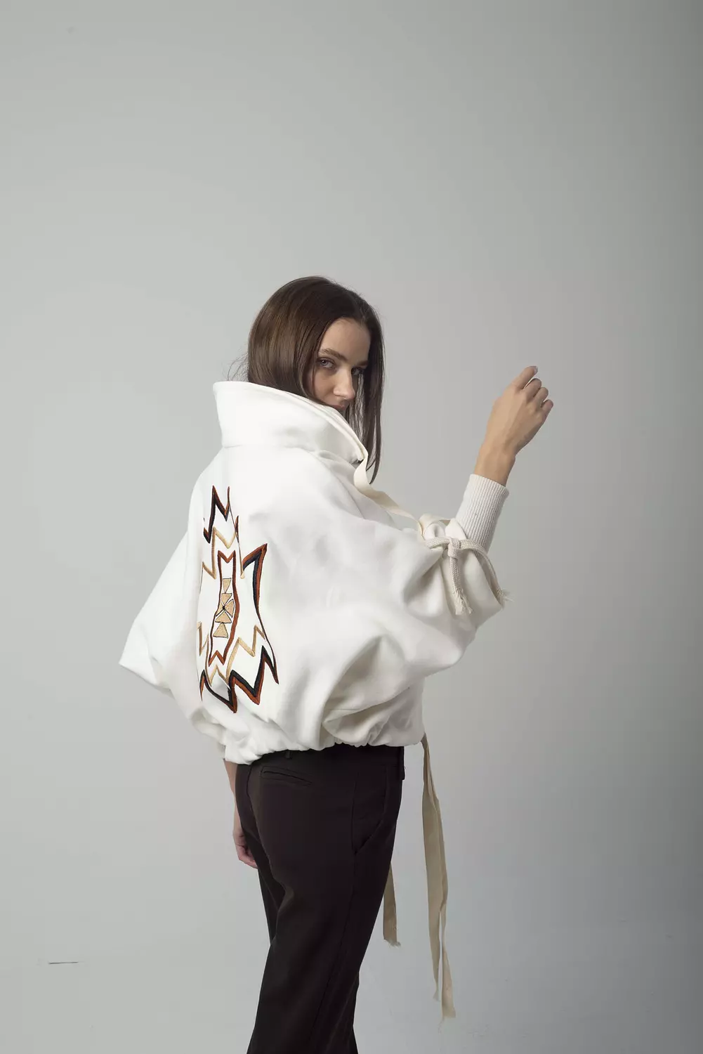 Funky Off-White Boho Jacket hover image