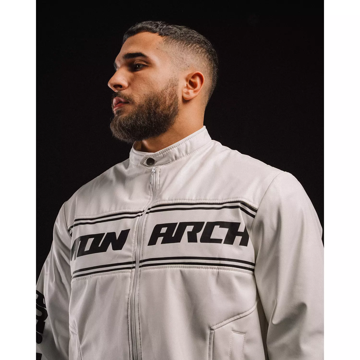 White Boxy Racer Jacket hover image