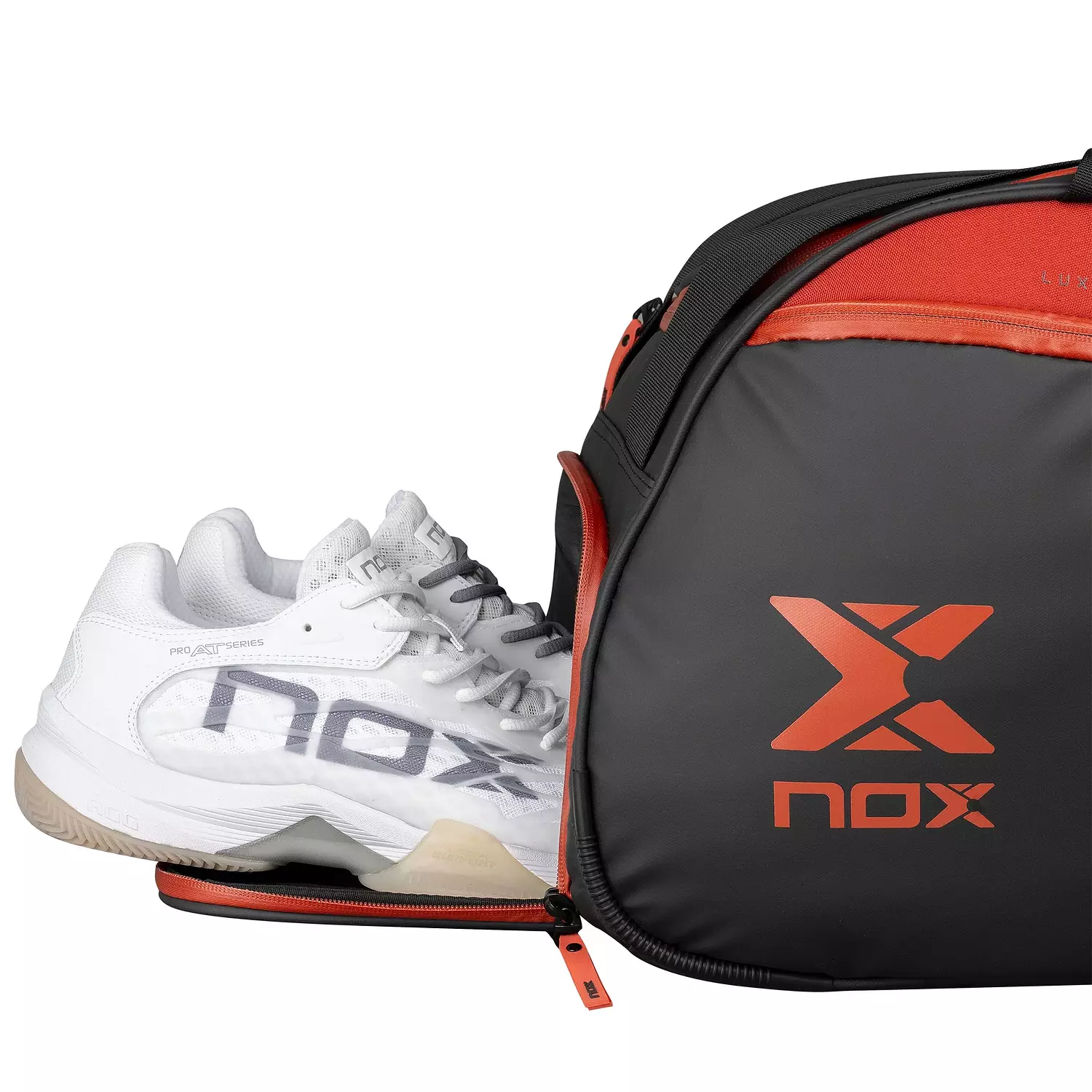 Nox Luxury Open Padel Bag - Black-Red 2025 6