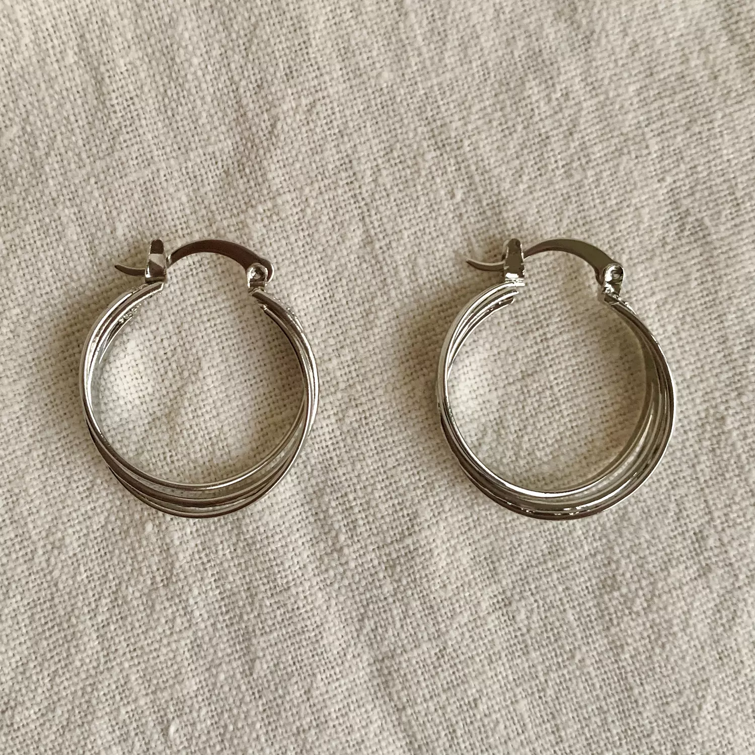 Triple Hoop Greek Earrings 1