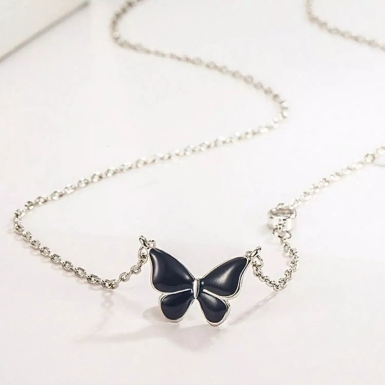 Extravagant Black Butterfly Necklace hover image