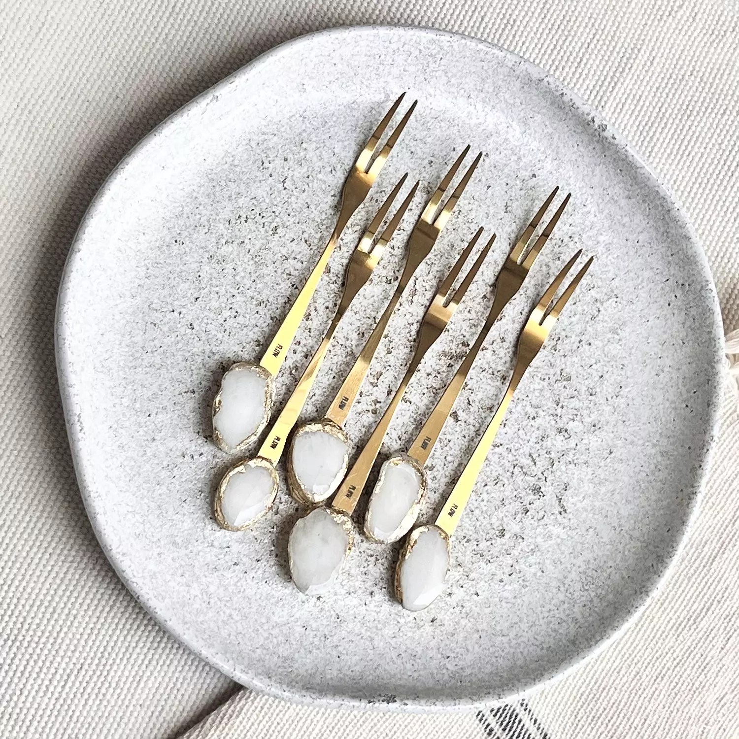 Gold Cake Forks set 3