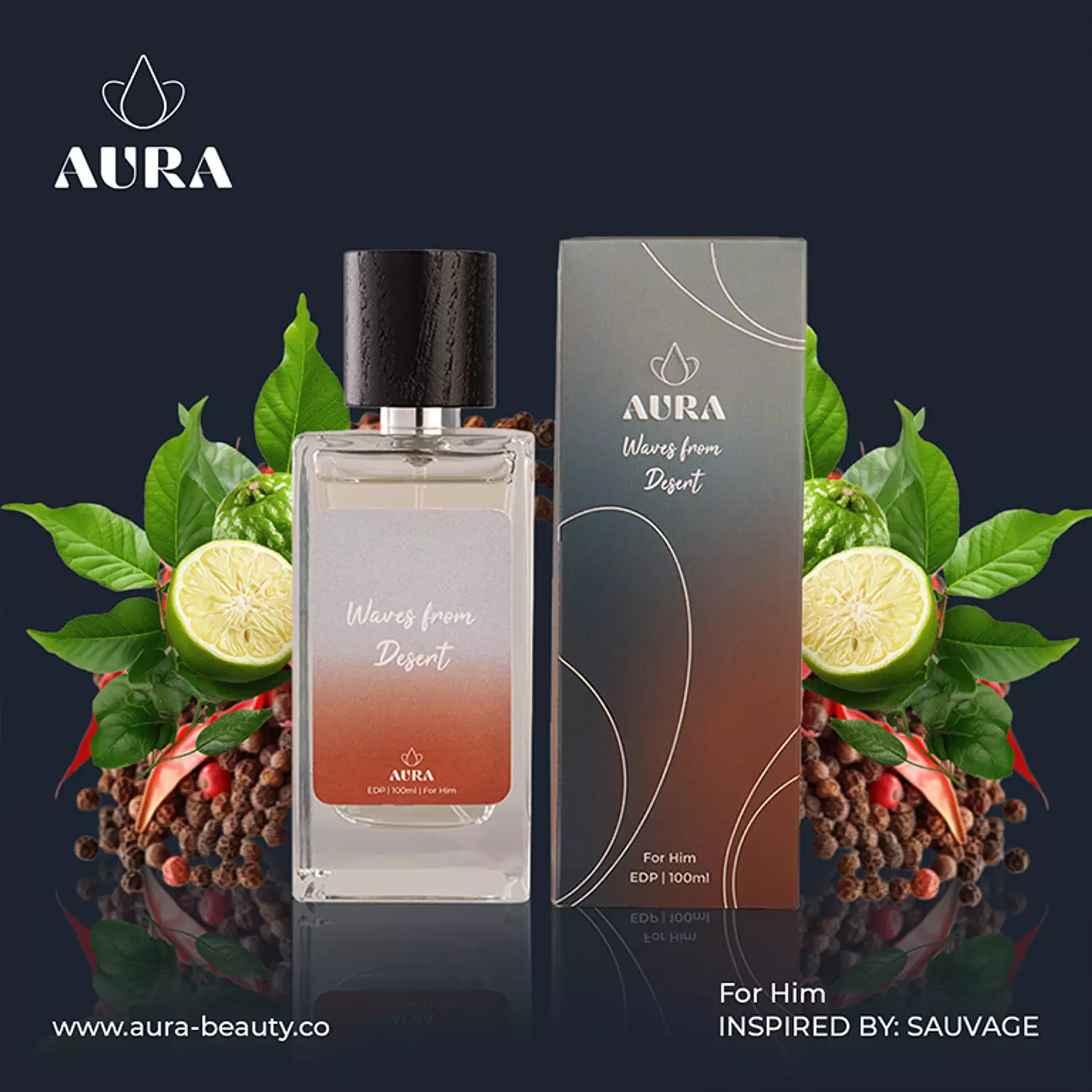 "Waves from Desert" by AURA  EDP 100 ml inspired by Dior "Sauvage".-2nd-img