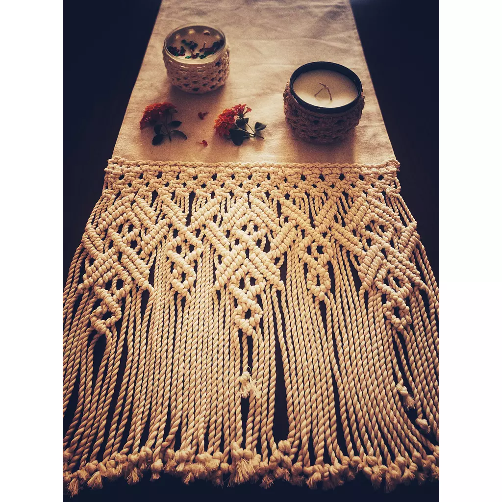 Aztec Macrame Table Runner