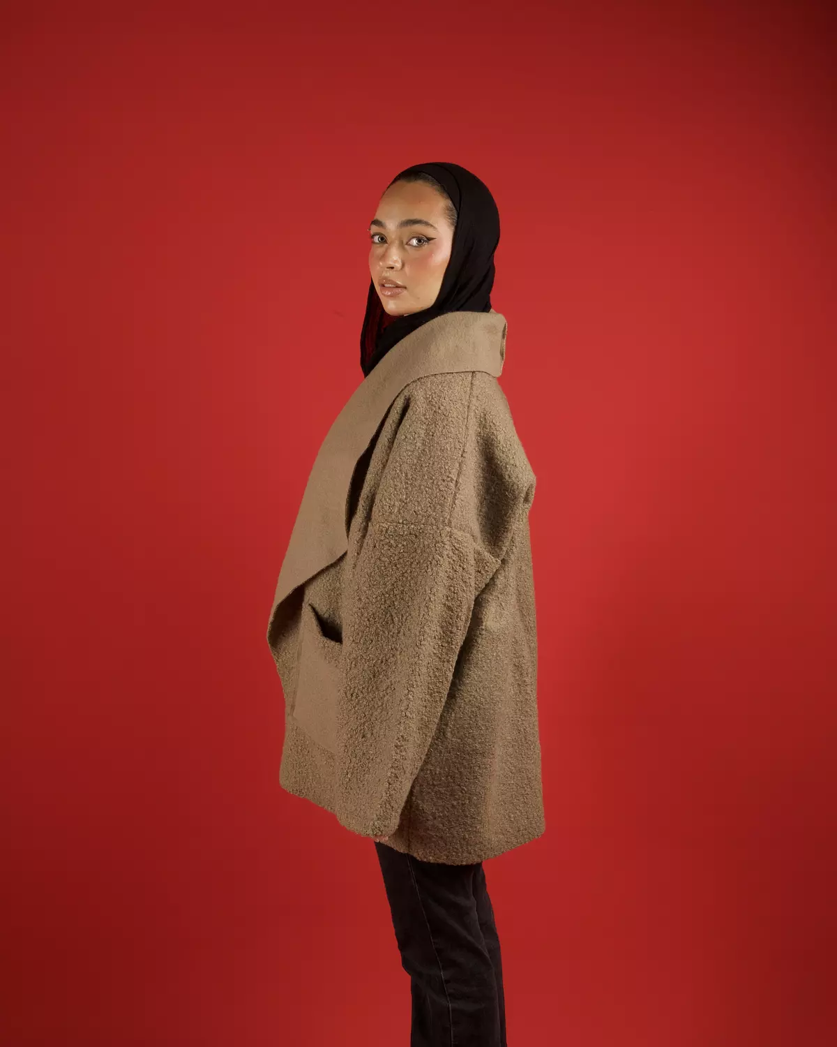 Khakhi Teddy Wool Coat 5