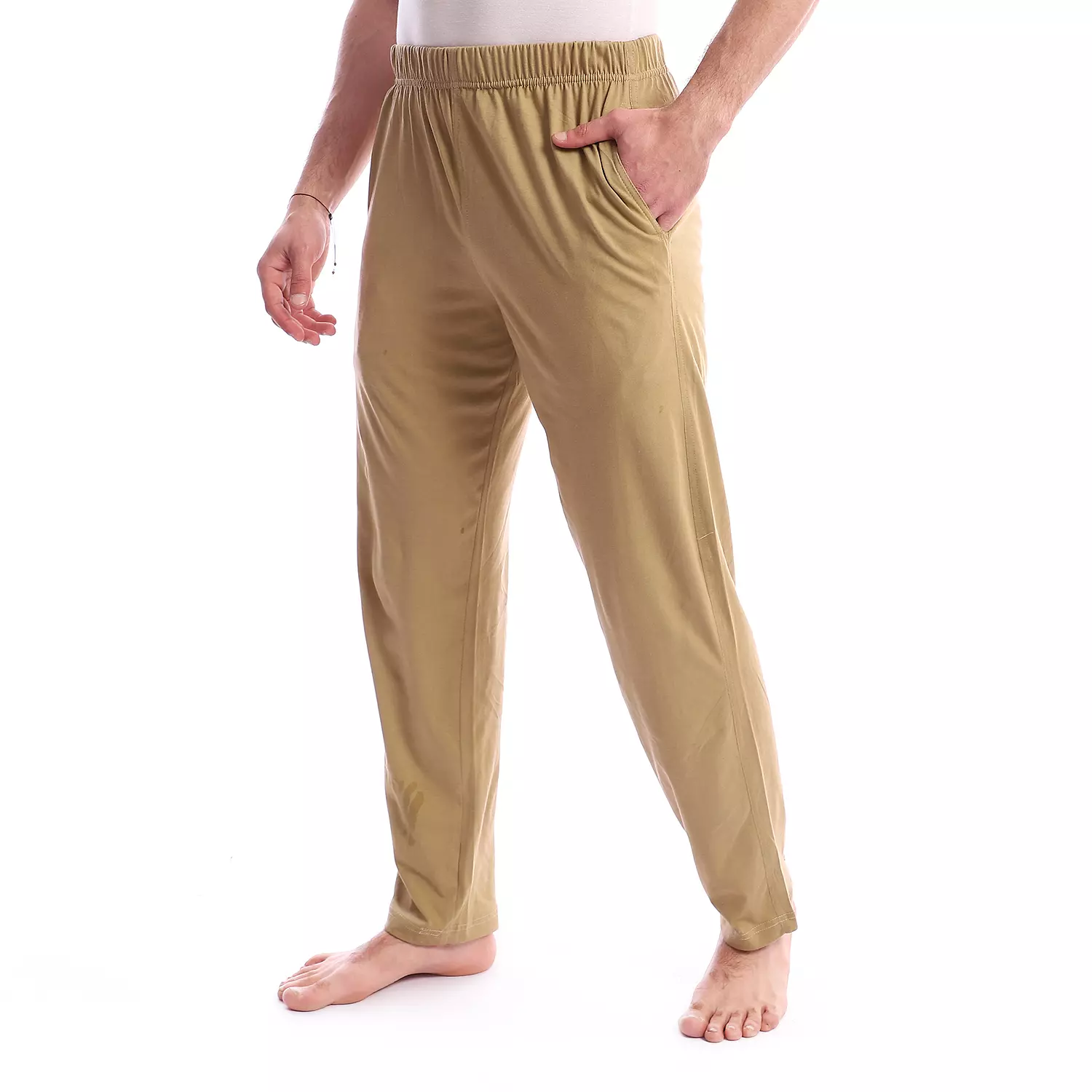 Cotton Plain Pajama Pants - 4040 - Beige 1