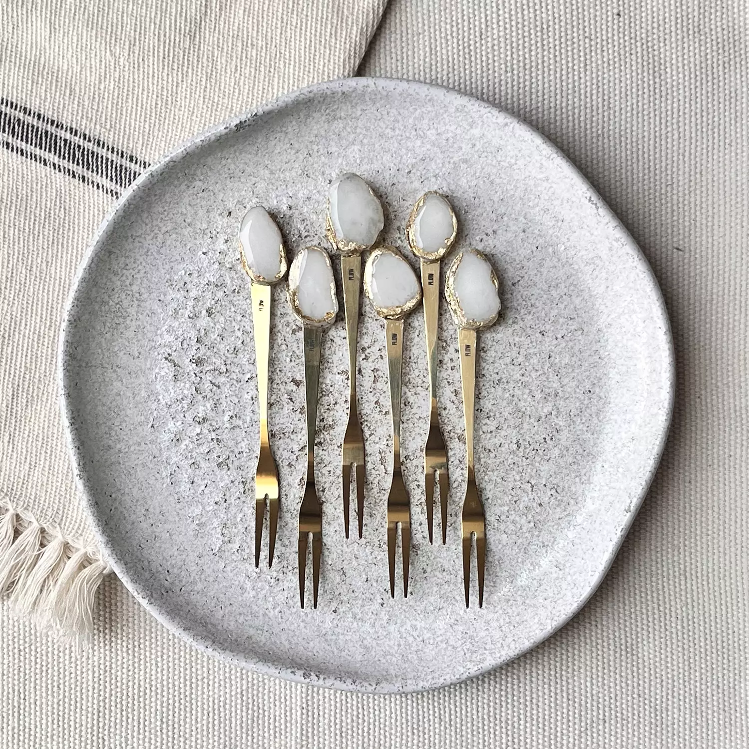 Gold Cake Forks set 5