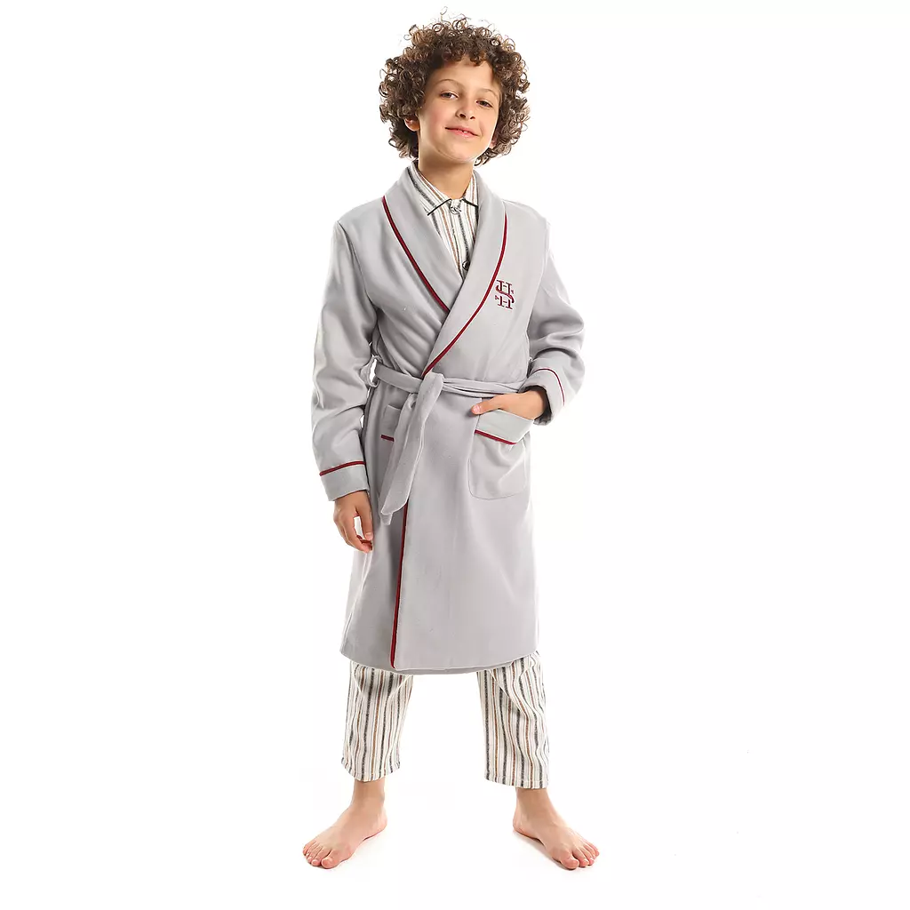 Shorto Kids Winter Robe - Light Grey