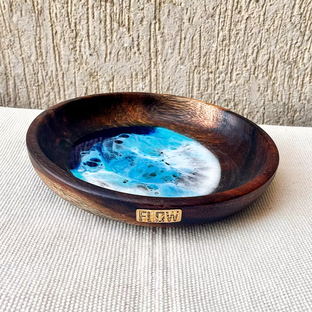 Sea dark wooden bowl