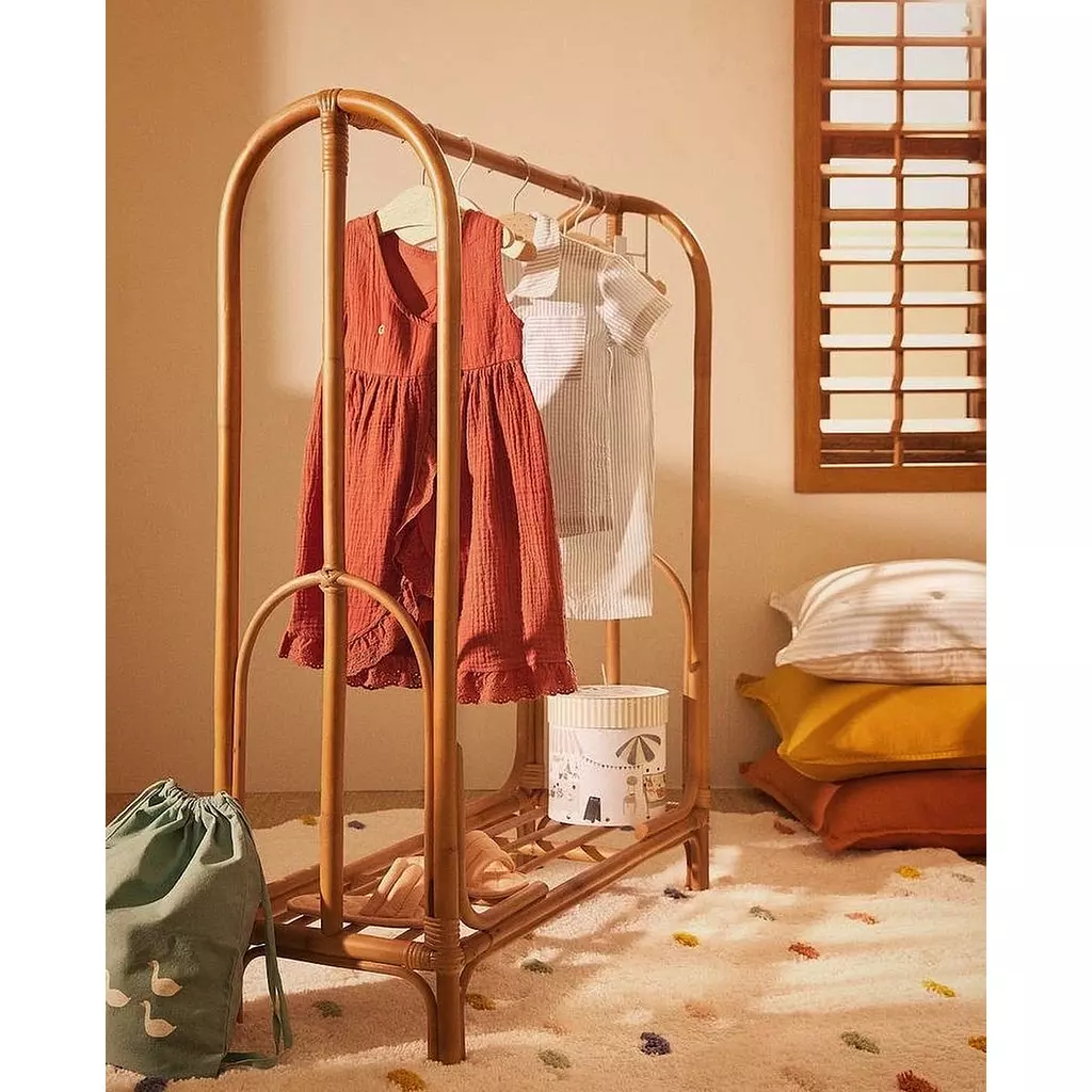 Bamboo clothes stand